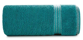 Ręcznik do rąk 30x50 cm bawełniany kolor turkusowy z błyszczącą bordiurą 530 g/m2 FILON Eurofirany