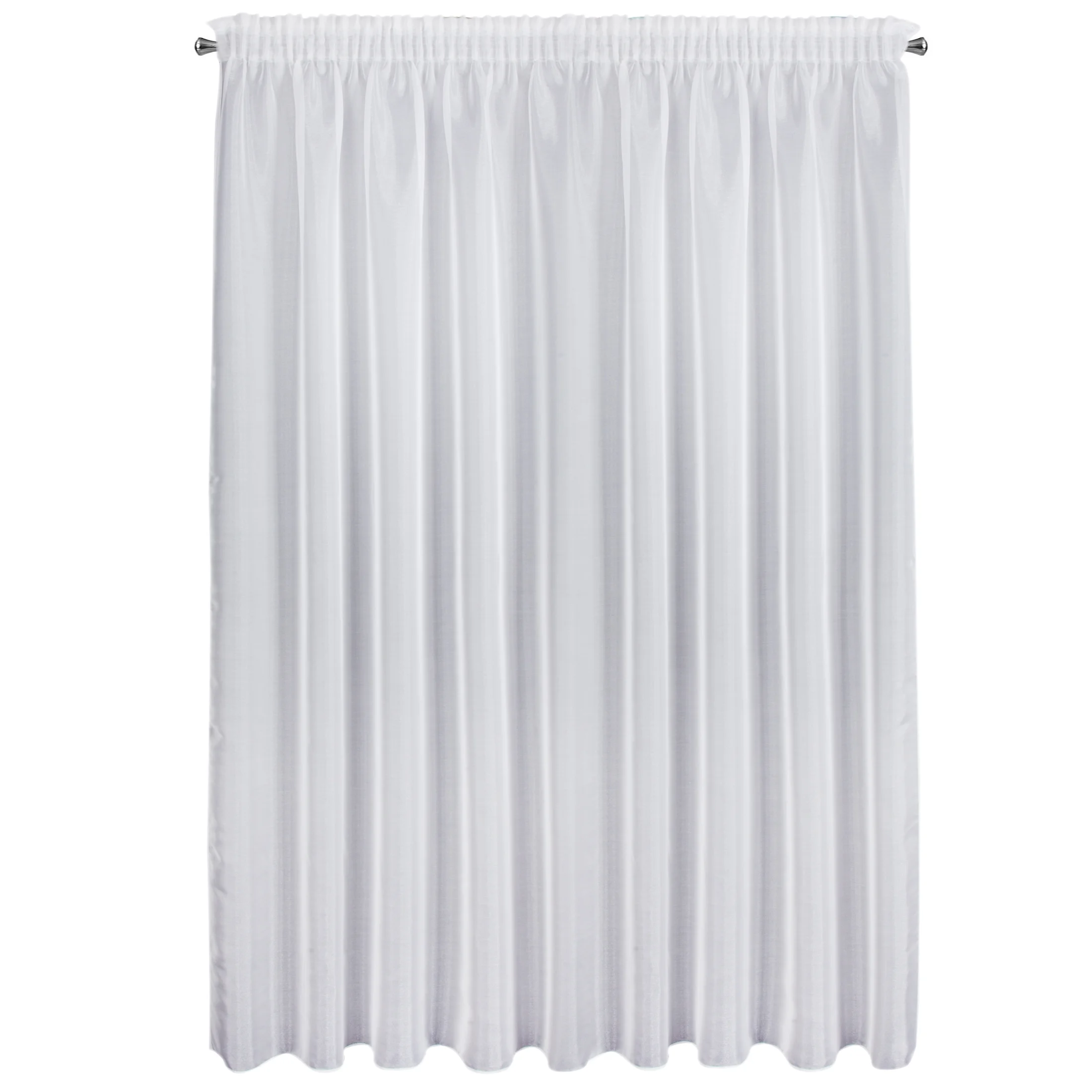 Firana biała z gładkiej tkaniny o błyszczącej powierzchni 350x270 cm taśma ALIA Eurofirany
