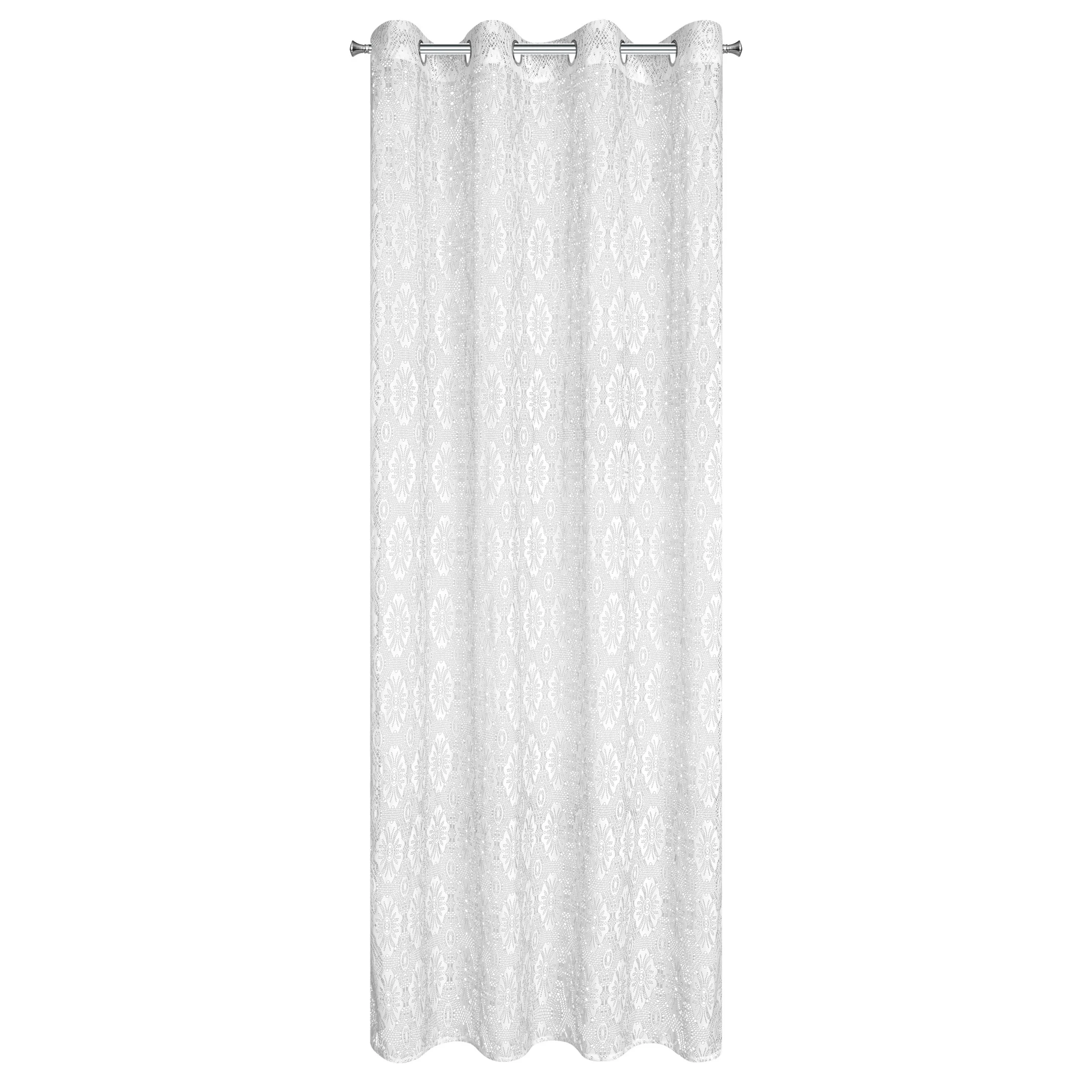 Firana biała w stylu boho 140x250 cm przelotka IGA Eurofirany