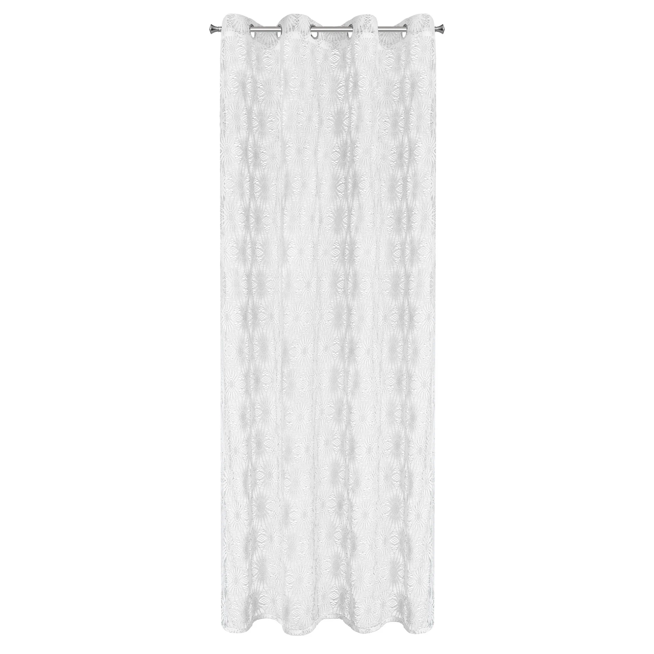Firana biała w stylu boho 140x250 cm przelotka ROZI Eurofirany