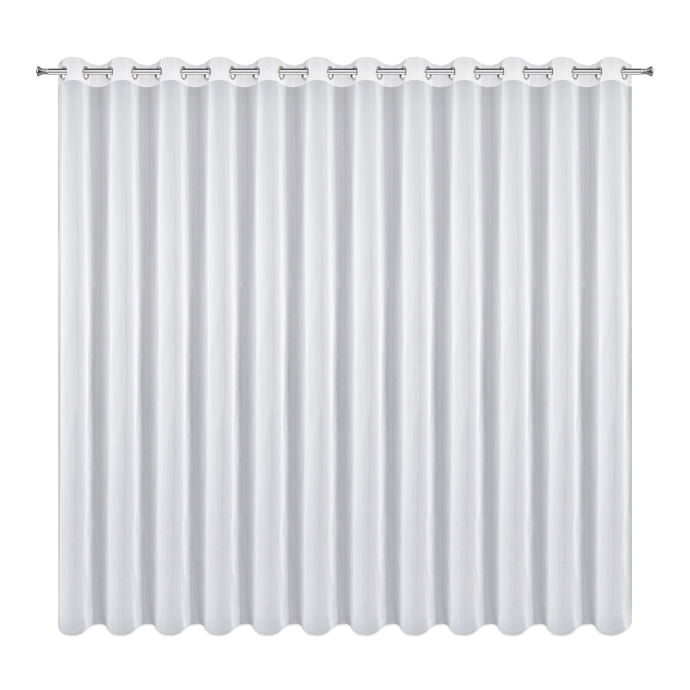Firana biała z gładkiego mlecznego woalu wykończona szwem obciążającym VIOLET 500x245 cm przelotka Eurofirany