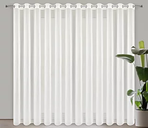 Firana kremowa z gładkiego mlecznego woalu wykończona szwem obciążającym VIOLET 500x220 cm przelotka Eurofirany