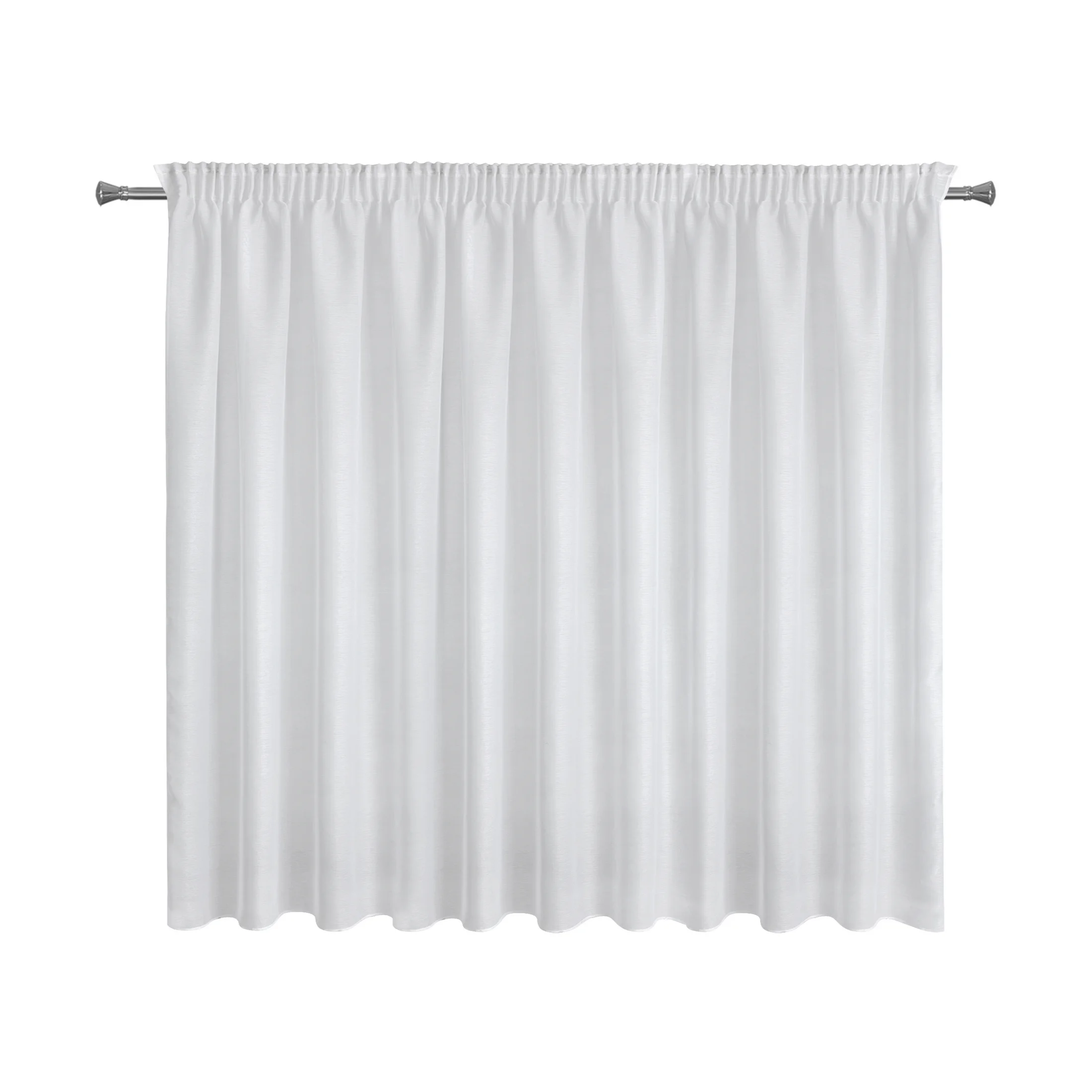 Firana biała o strukturze drobnego deszczyku wzór pionowy 350x160 cm taśma REBECCA Eurofirany