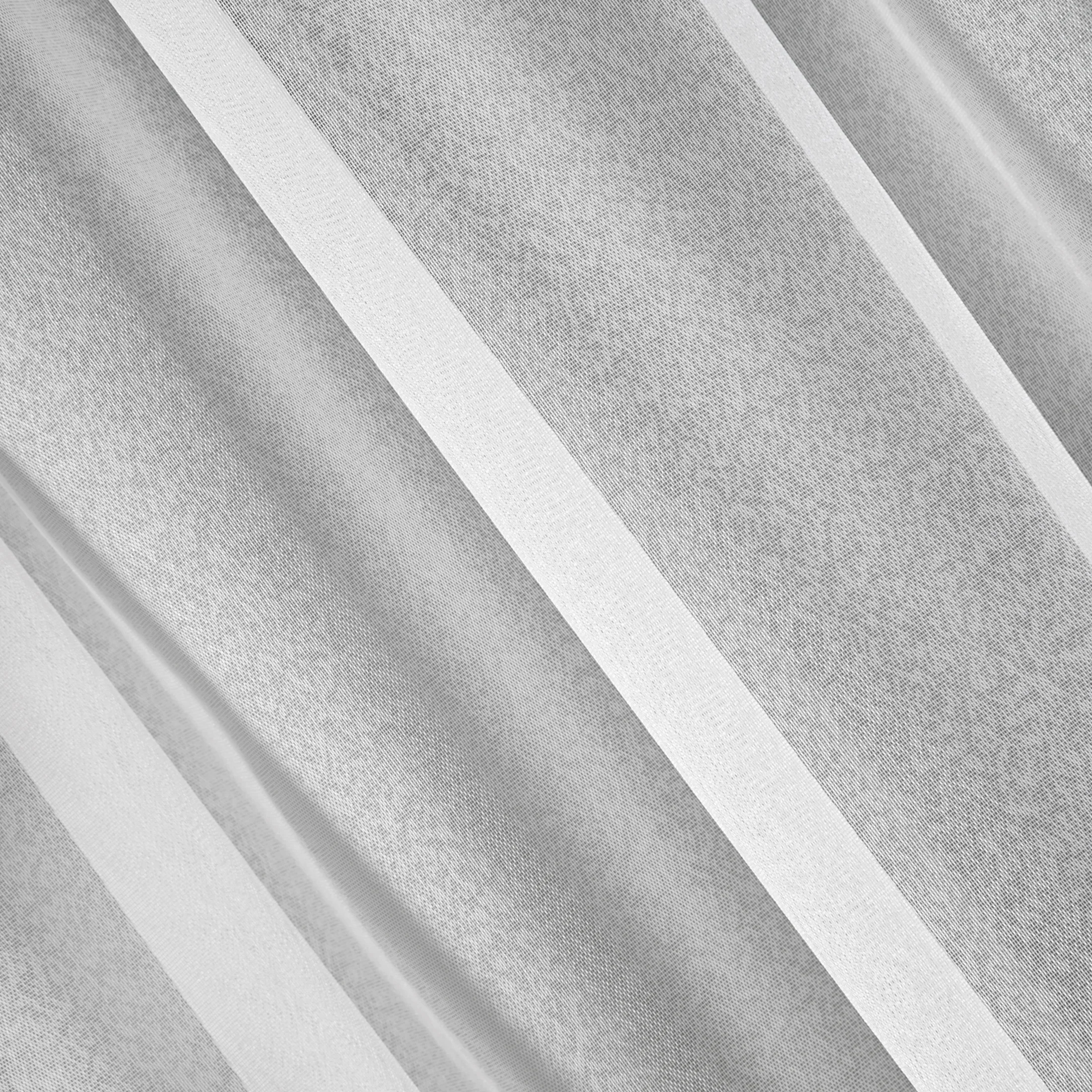 Firana z ozdobną wstawką w kwiaty tunel z grzywką 400x150cm