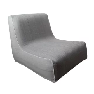 Fotel dmuchany ogrodowy 70 x 90 x 70 cm wodoodporny srebrny GARDEN Eurofirany