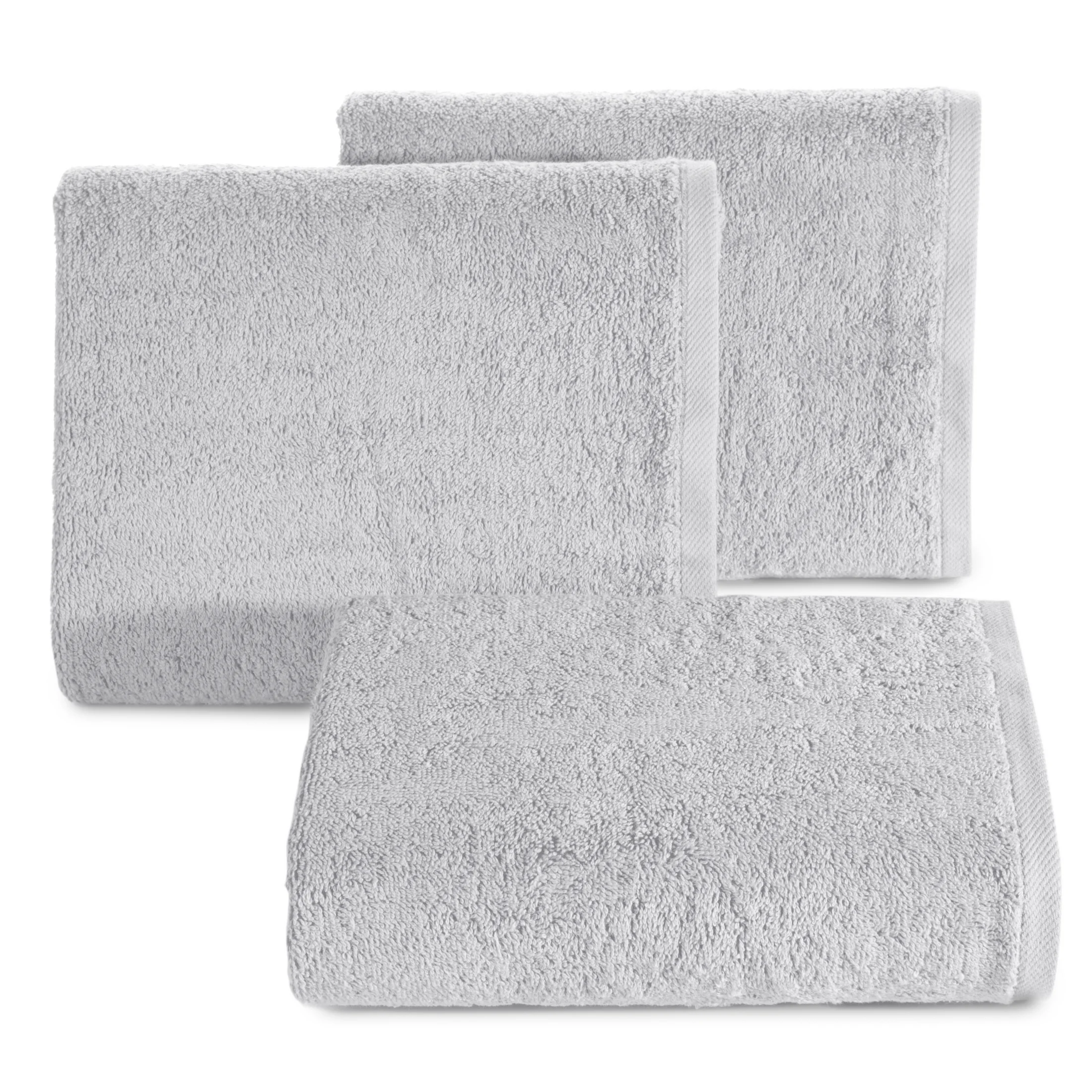 Ręcznik do rąk 30x50 cm bawełniany kolor srebrny 500 g/m2 GŁADKI 2 Eurofirany