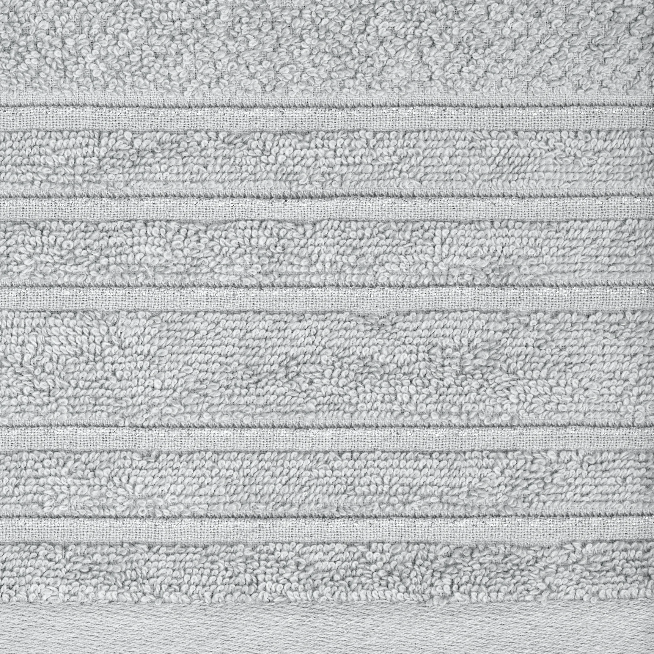 Ręcznik kąpielowy 70x140 cm bawełniany kolor srebrny z błyszczącą bordiurą 500 g/m2 GLORY 3 Eurofirany