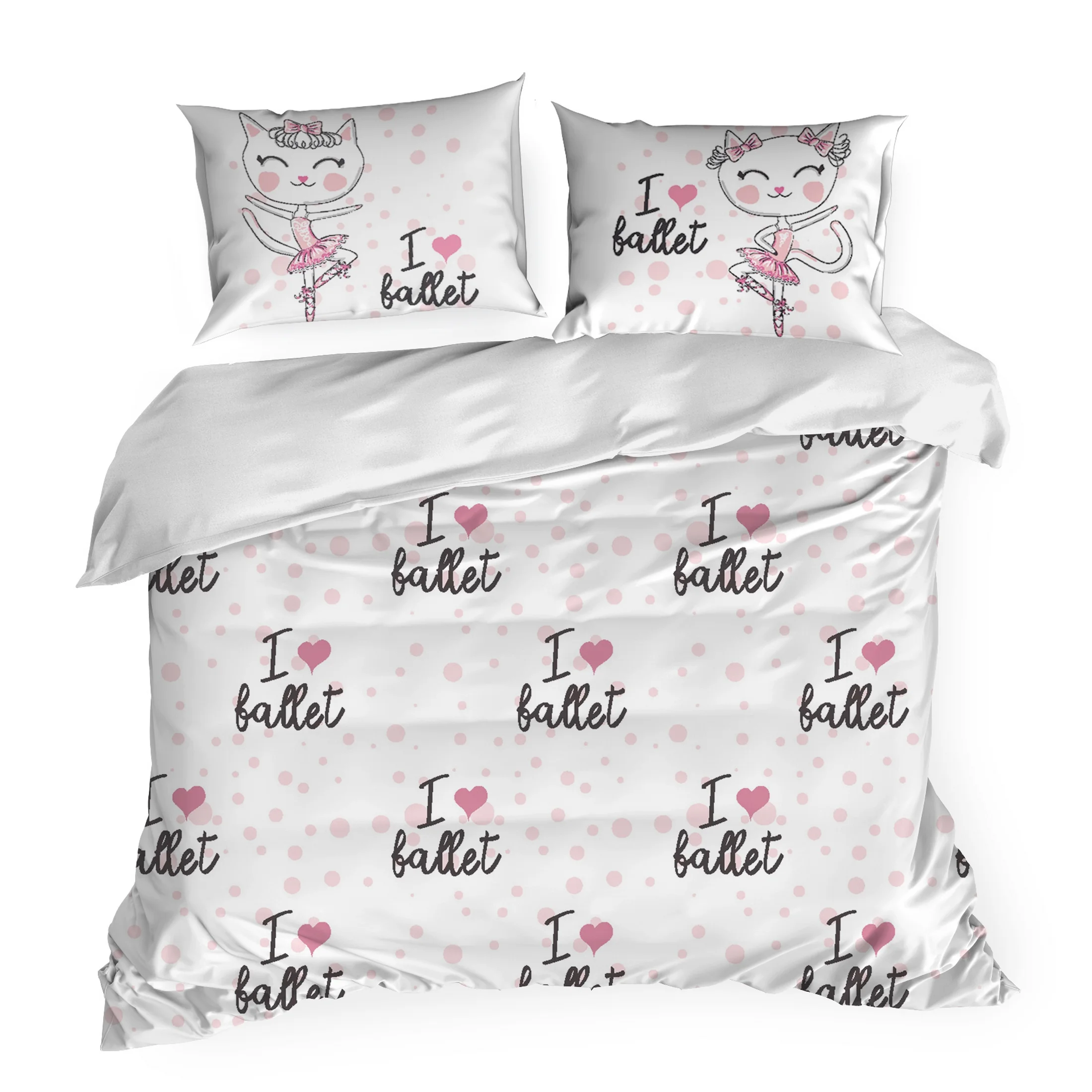 Pościel dziecięca 160x200 bawełniana kolor biały, jasnoróżowy KIDS Design 91 Eurofirany