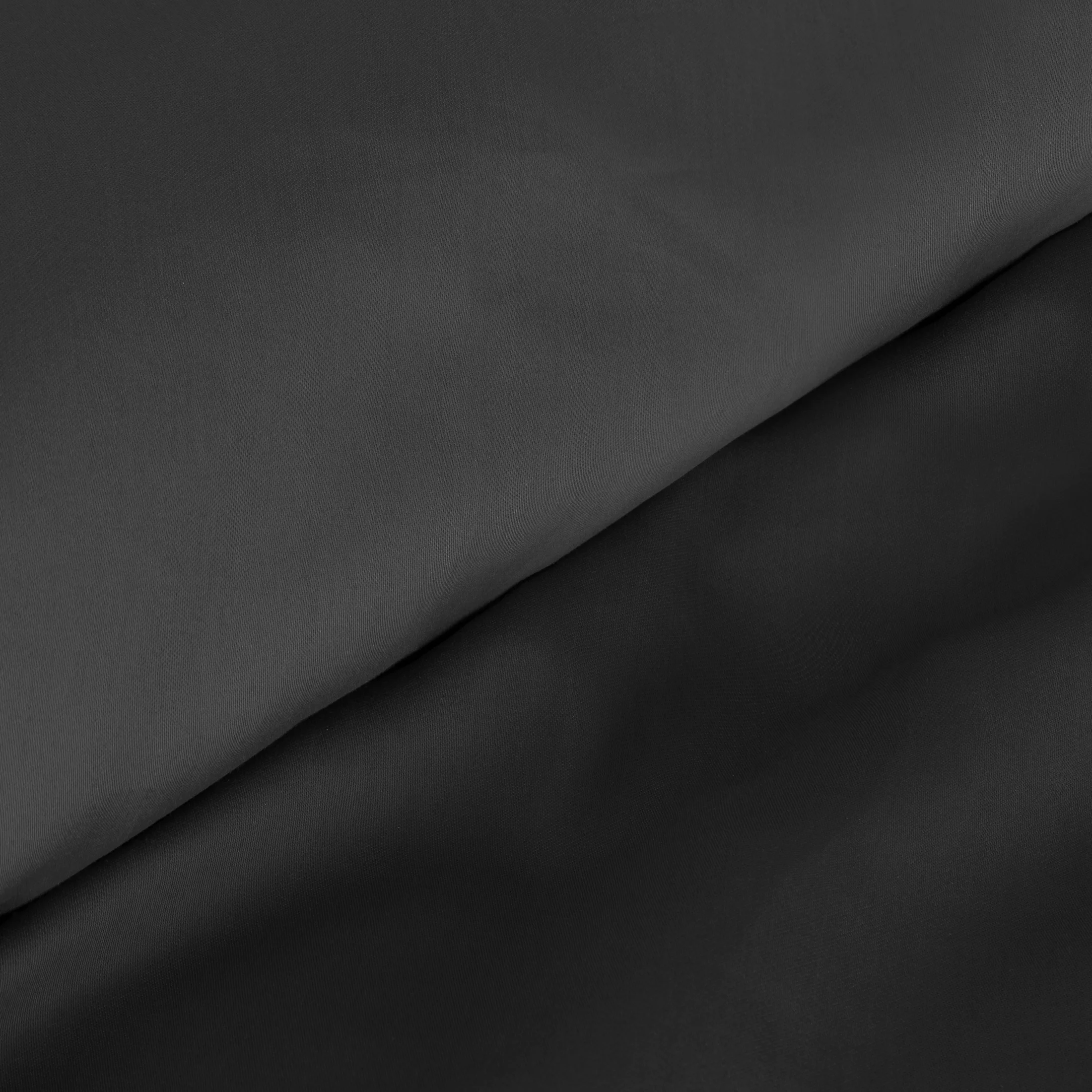 Pościel bawełniana 180x200 cm komplet 3 częściowy gładka kolor czarny NOVA 3 Eurofirany