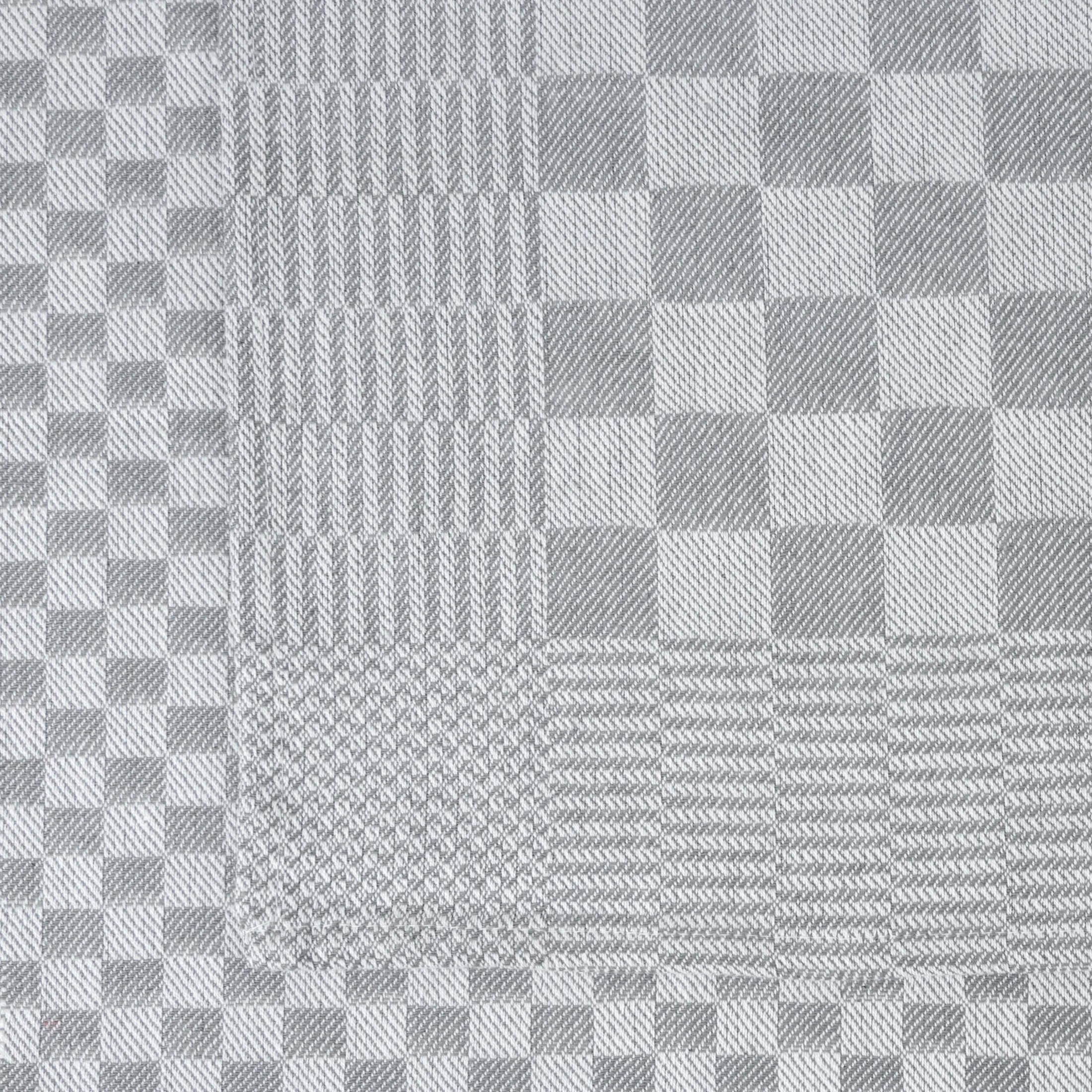 Komplet ściereczek kuchennych 2szt 50x70 cm bawełniany kolor srebrny zdobionych motywem szachownicy 200 g/m2 MAURO Eurofirany