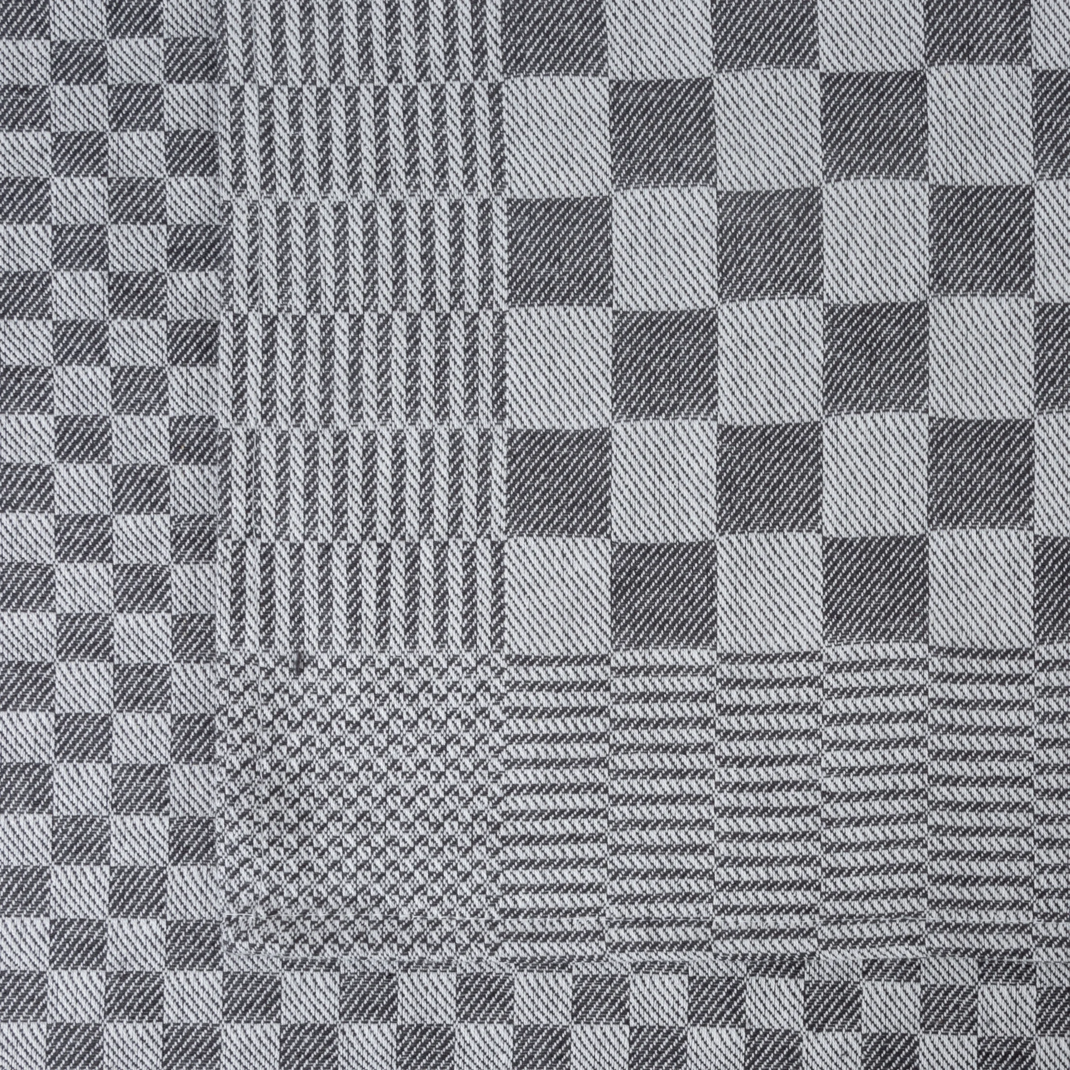 Komplet ściereczek kuchennych 2szt 50x70 cm bawełniany kolor stalowy zdobionych motywem szachownicy 200 g/m2 MAURO Eurofirany