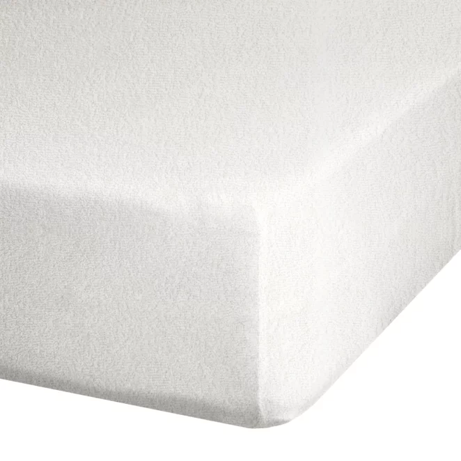 Prześcieradło frotte z gumką 140x200 cm z bawełny kolor kremowy 170 g/m2 Design 91 Eurofirany
