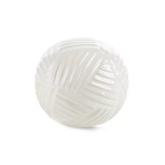 Kula ceramiczna kremowa z wytłaczanym wzorem średnica 9x10 cm ROMINA Eurofirany