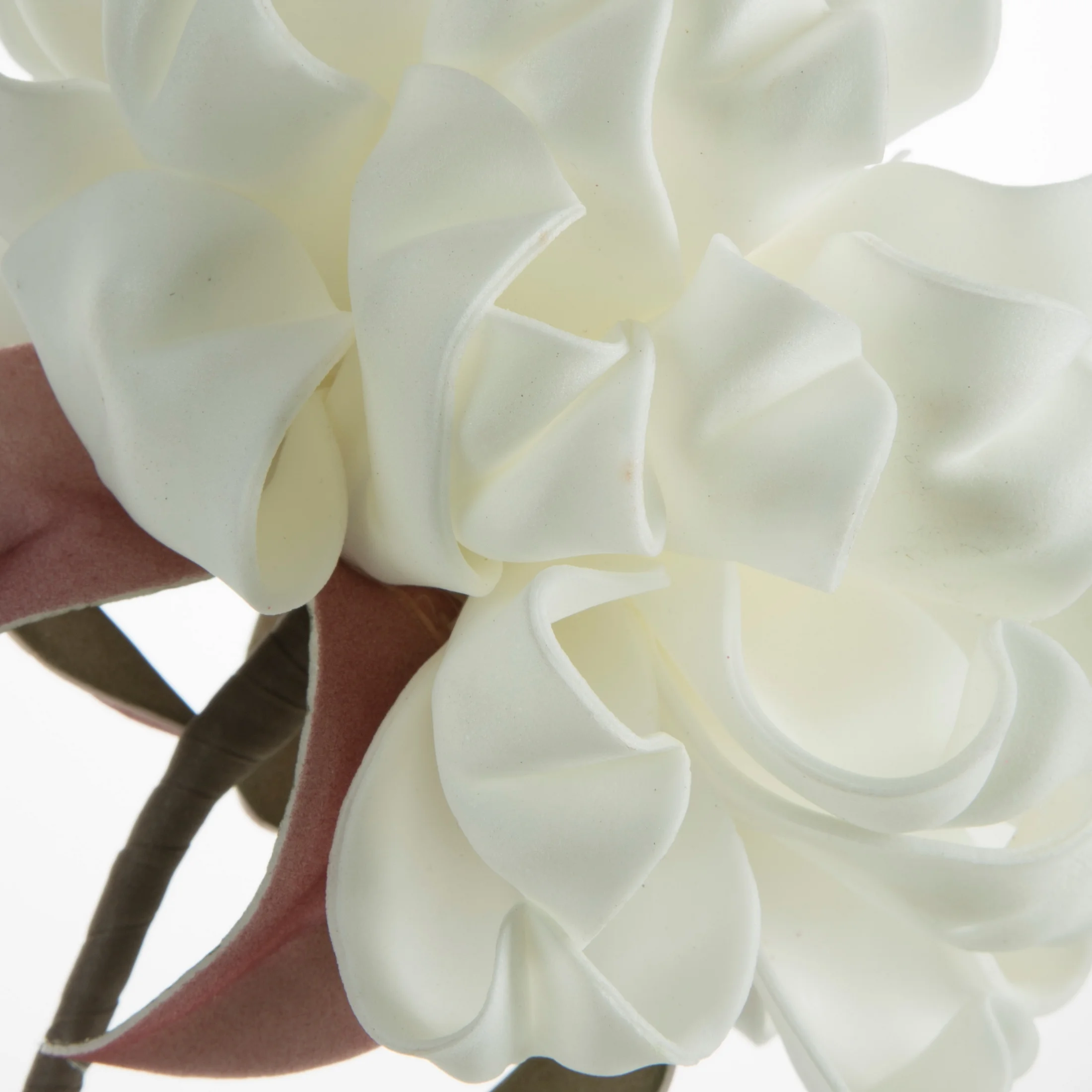 Kwiat sztuczny biały z plastycznej pianki foamiran 65 cm