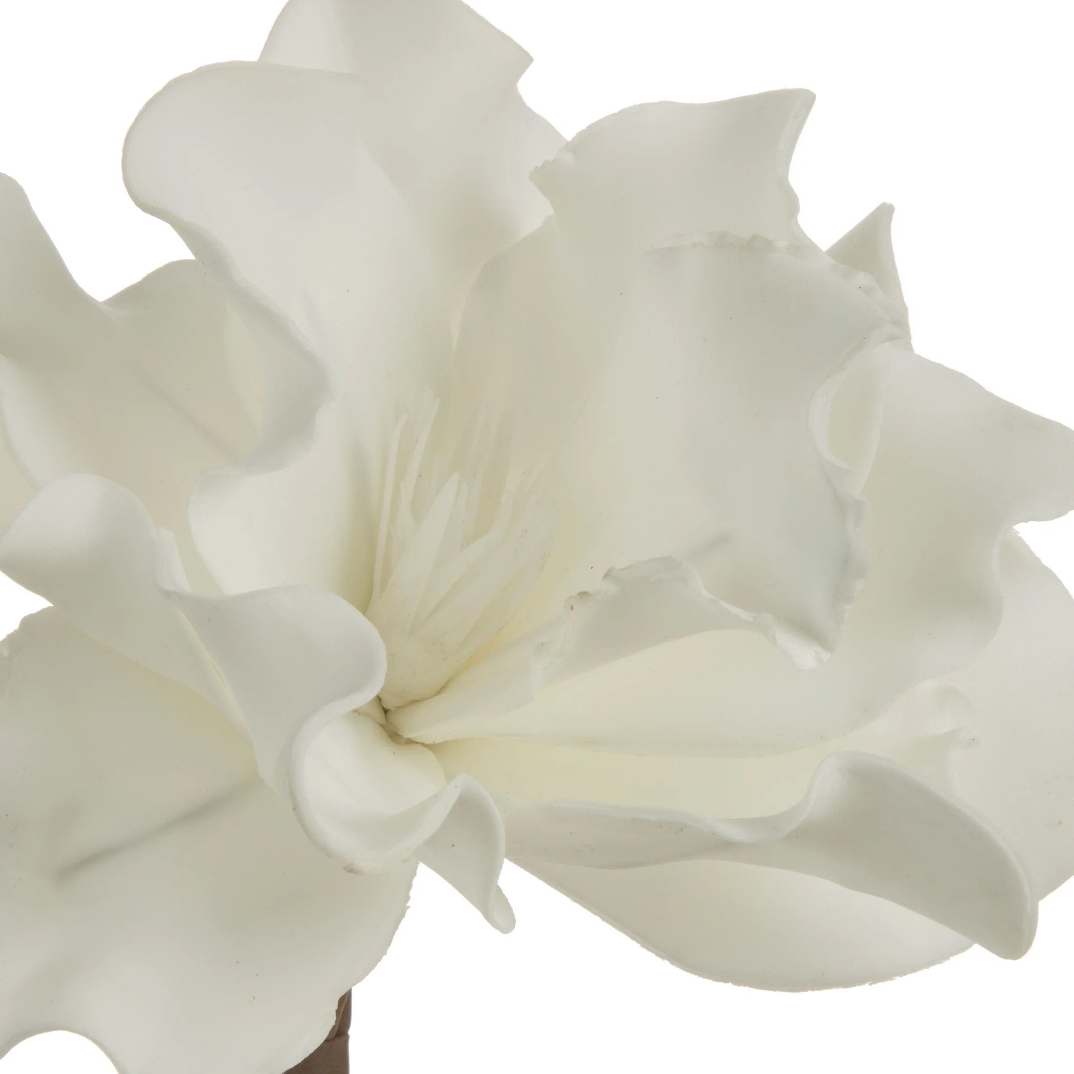 Kwiat sztuczny biały z plastycznej pianki foamiran 74 cm