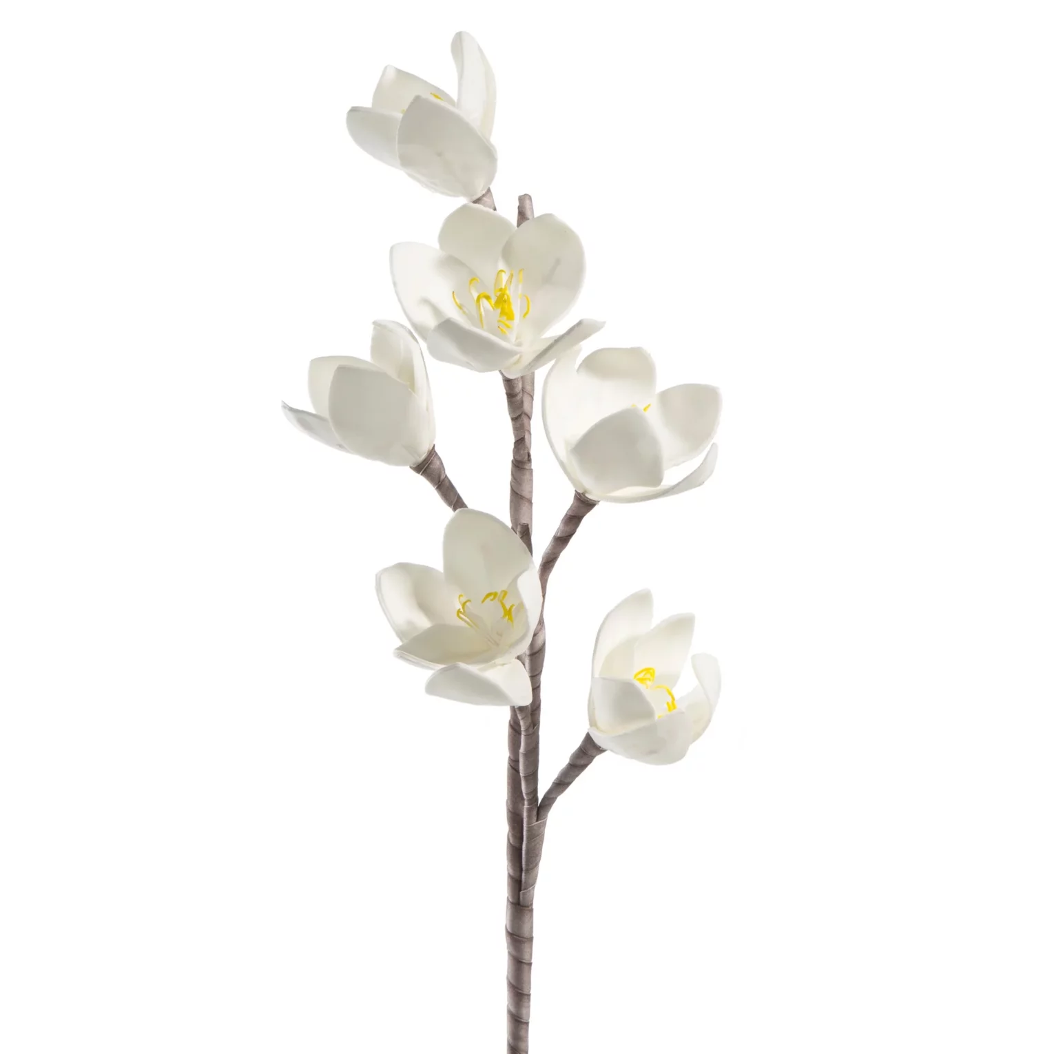 Kwiat sztuczny kremowy z plastycznej pianki foamiran 70 cm Eurofirany