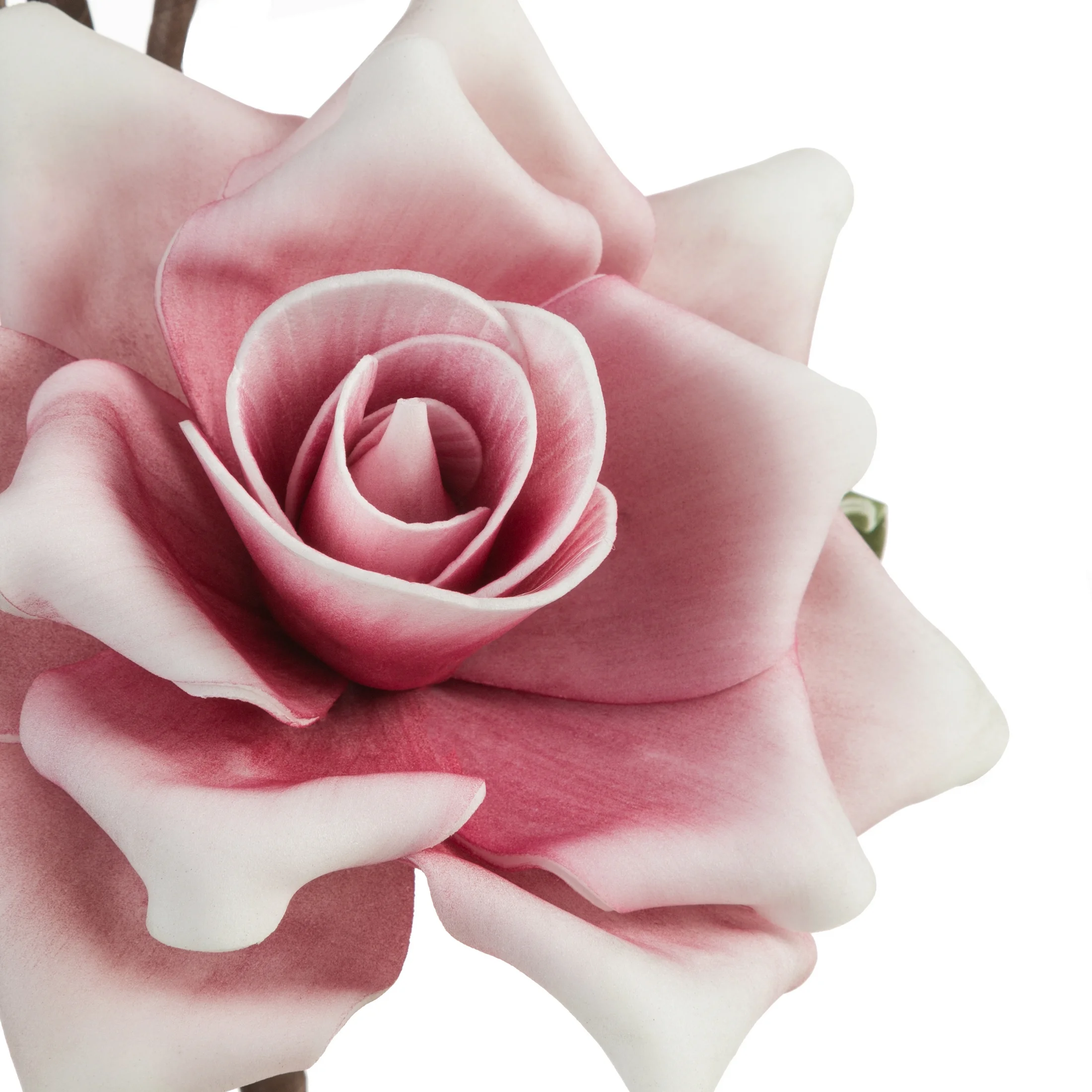 Kwiat sztuczny róży różowy z plastycznej pianki foamirian 76 cm