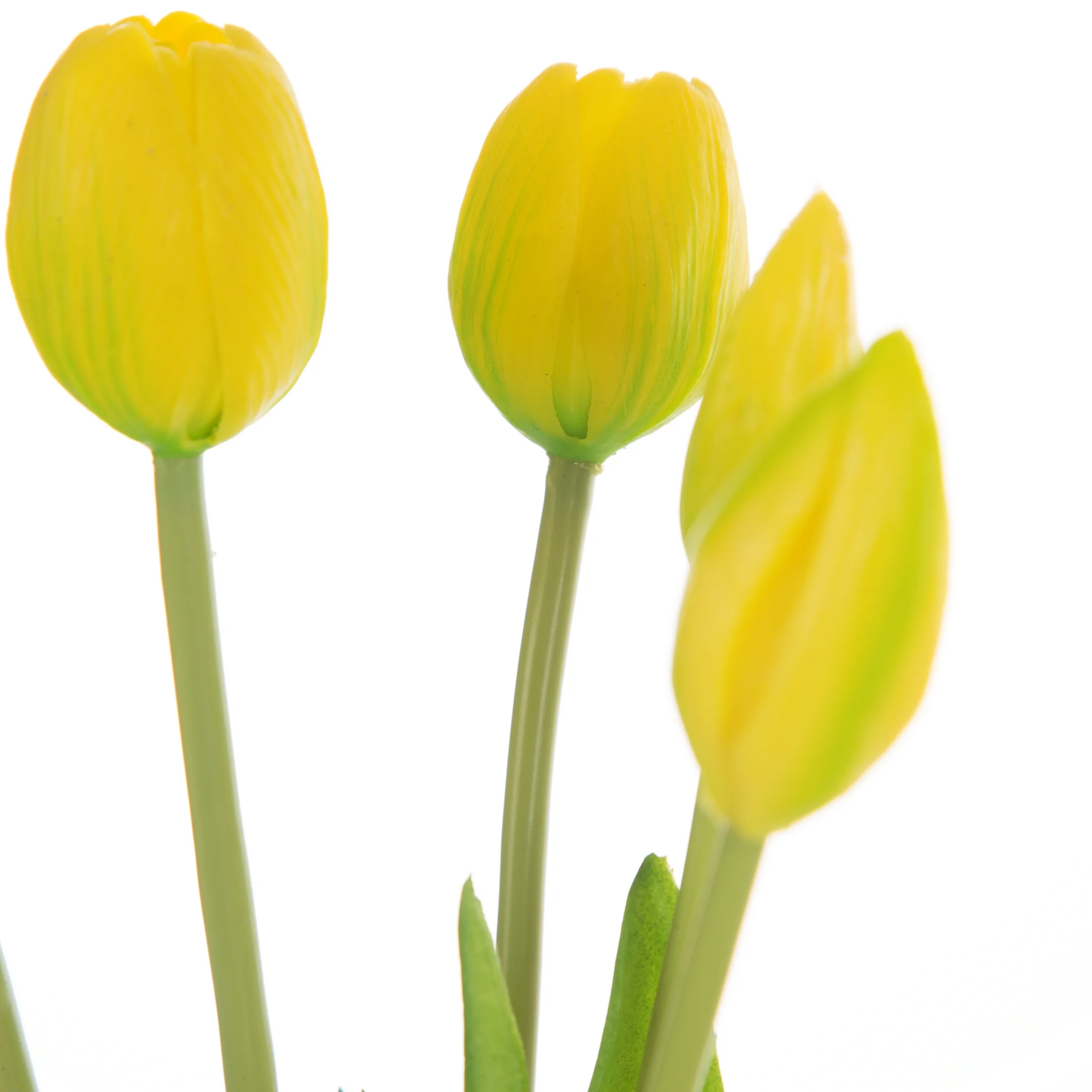 Kwiat sztuczny tulipan żółty 41 cm