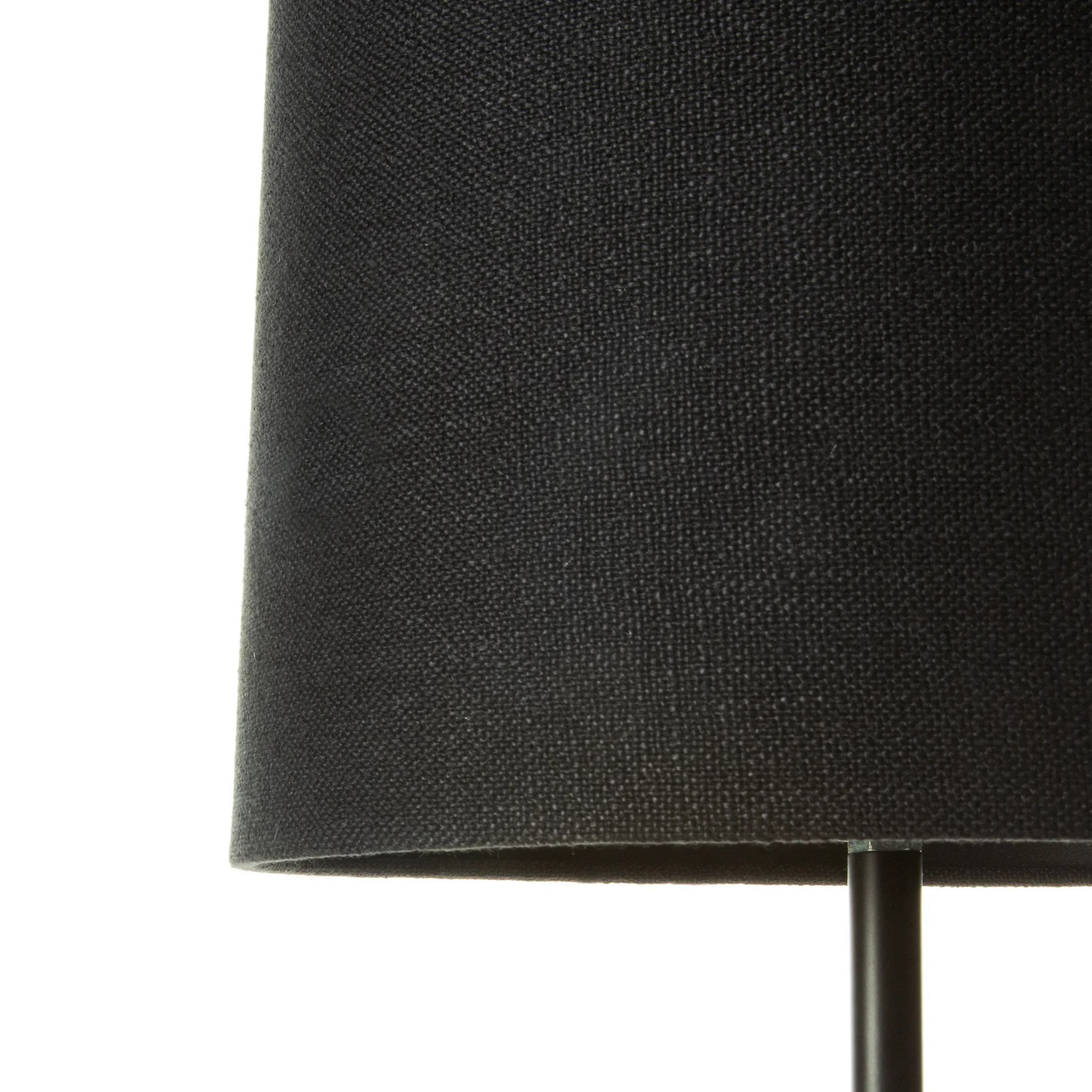 Lampa stołowa do salonu czarno, złota AGATA o designerskim kształcie z matowym abażurem Eurofirany