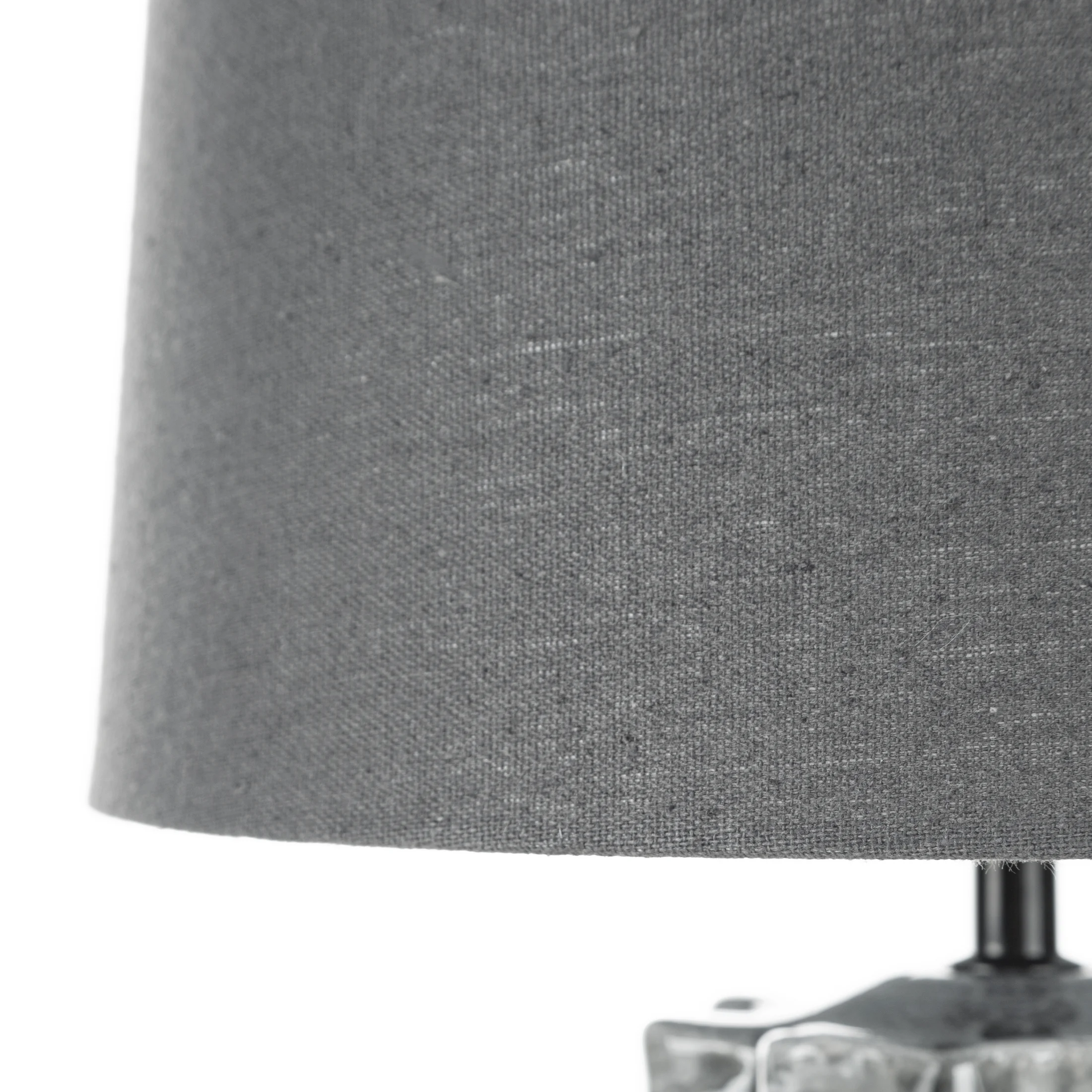 Lampa ceramiczna grafitowa zdobiona wytłaczanym wzorem średnica 50x62 cm NIKO Eurofirany