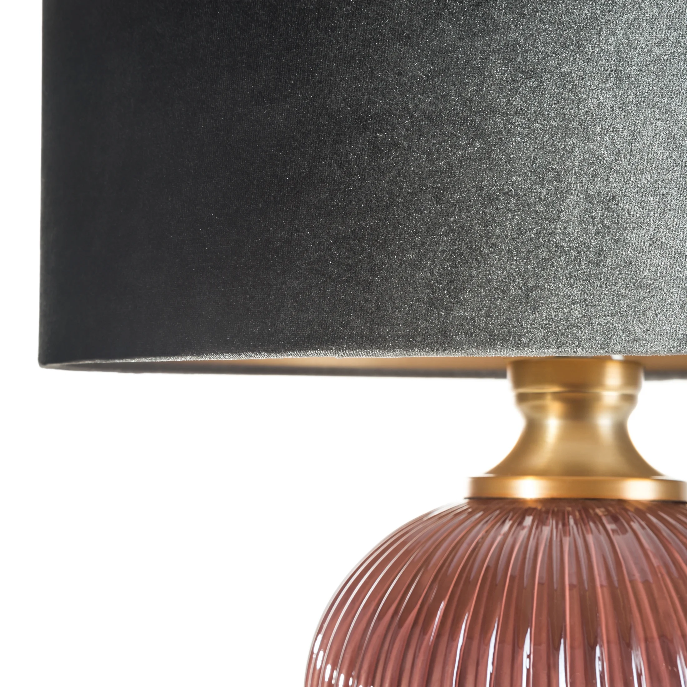 Lampa stołowa MARITA z welwetowym abażurem Eurofirany