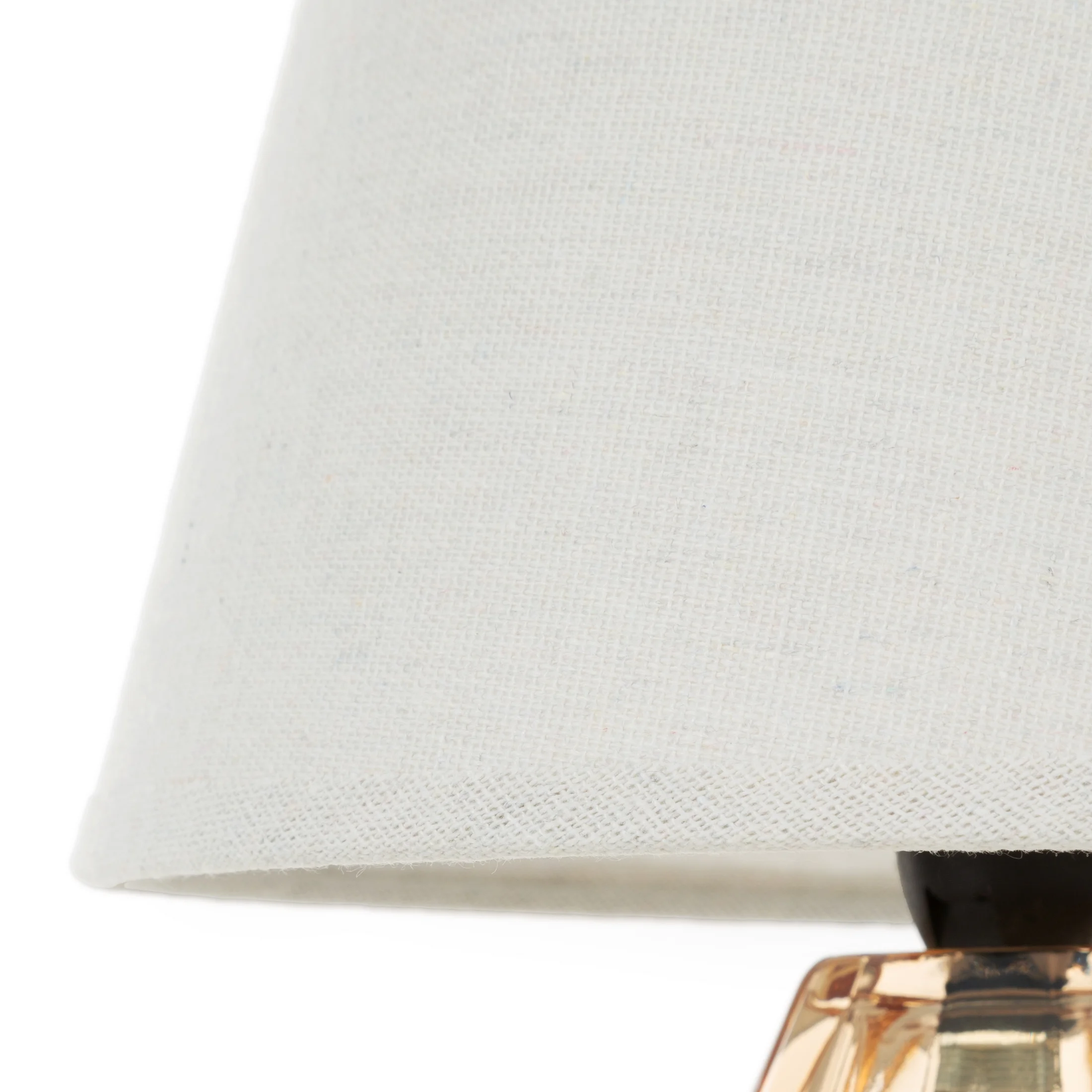 Lampa kremowo-złota z wytłaczaną szklaną podstawą średnica 20x33 cm DEVIN Eurofirany