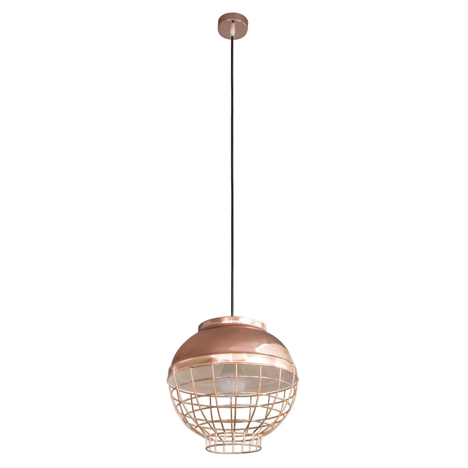 Lampa wisząca do pokoju miedziana LUCY z metalu nowoczesny, oryginalny design 30x12 cm LUCY Eurofirany