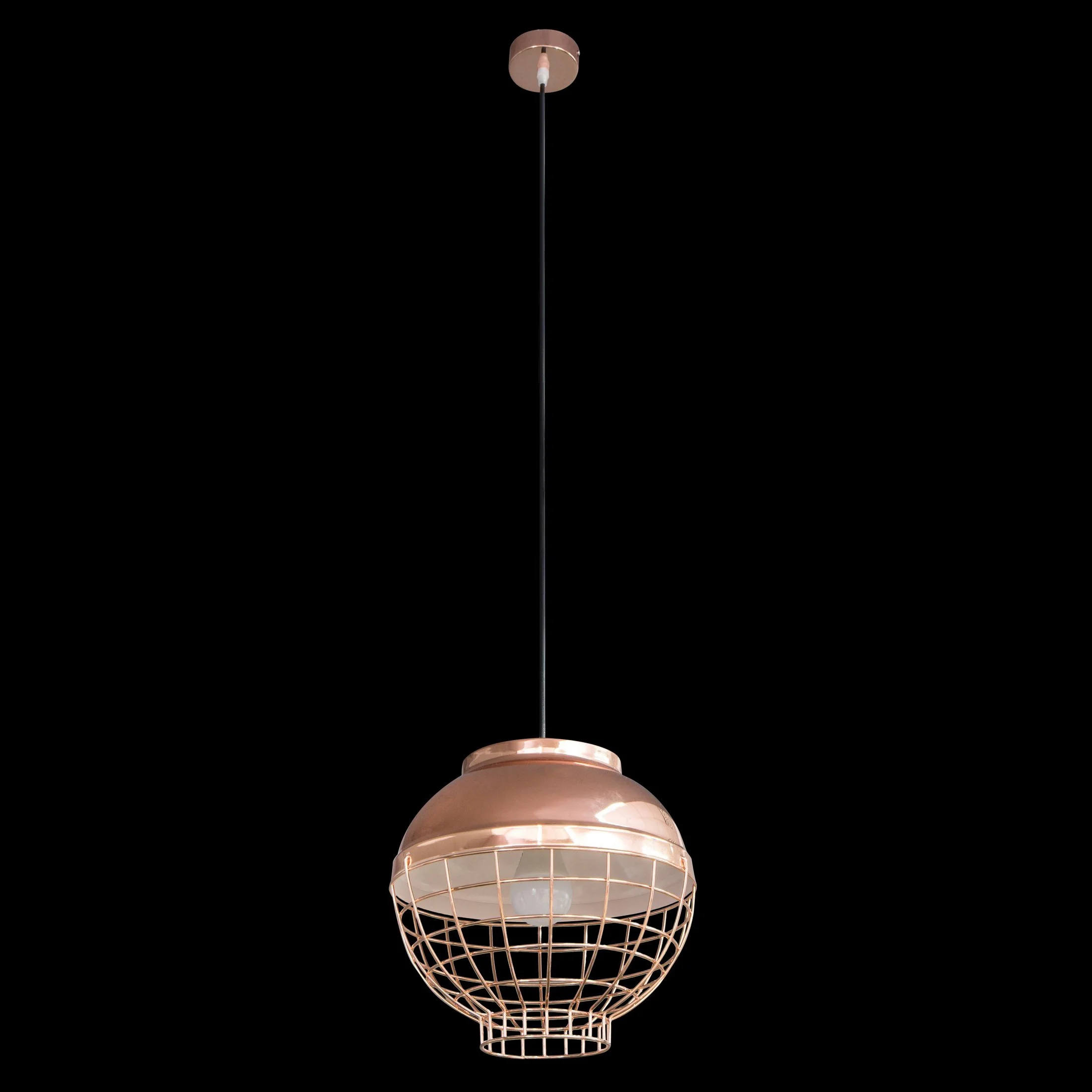 Lampa wisząca do pokoju miedziana LUCY z metalu nowoczesny, oryginalny design 30x12 cm LUCY Eurofirany