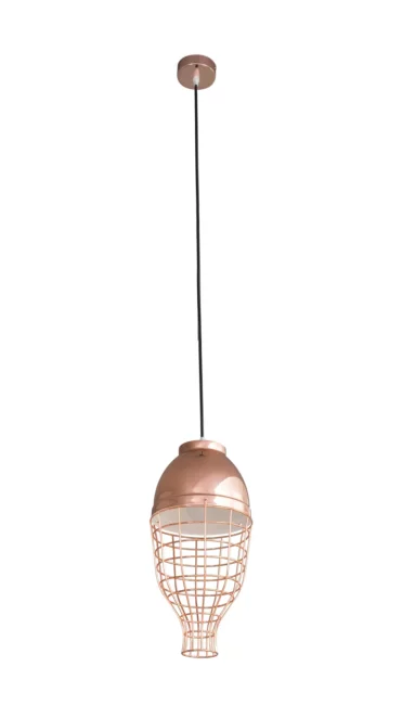 Lampa wisząca do pokoju miedziana w stylu industrialnym z metalu 20x21 cm LUCY  Eurofirany