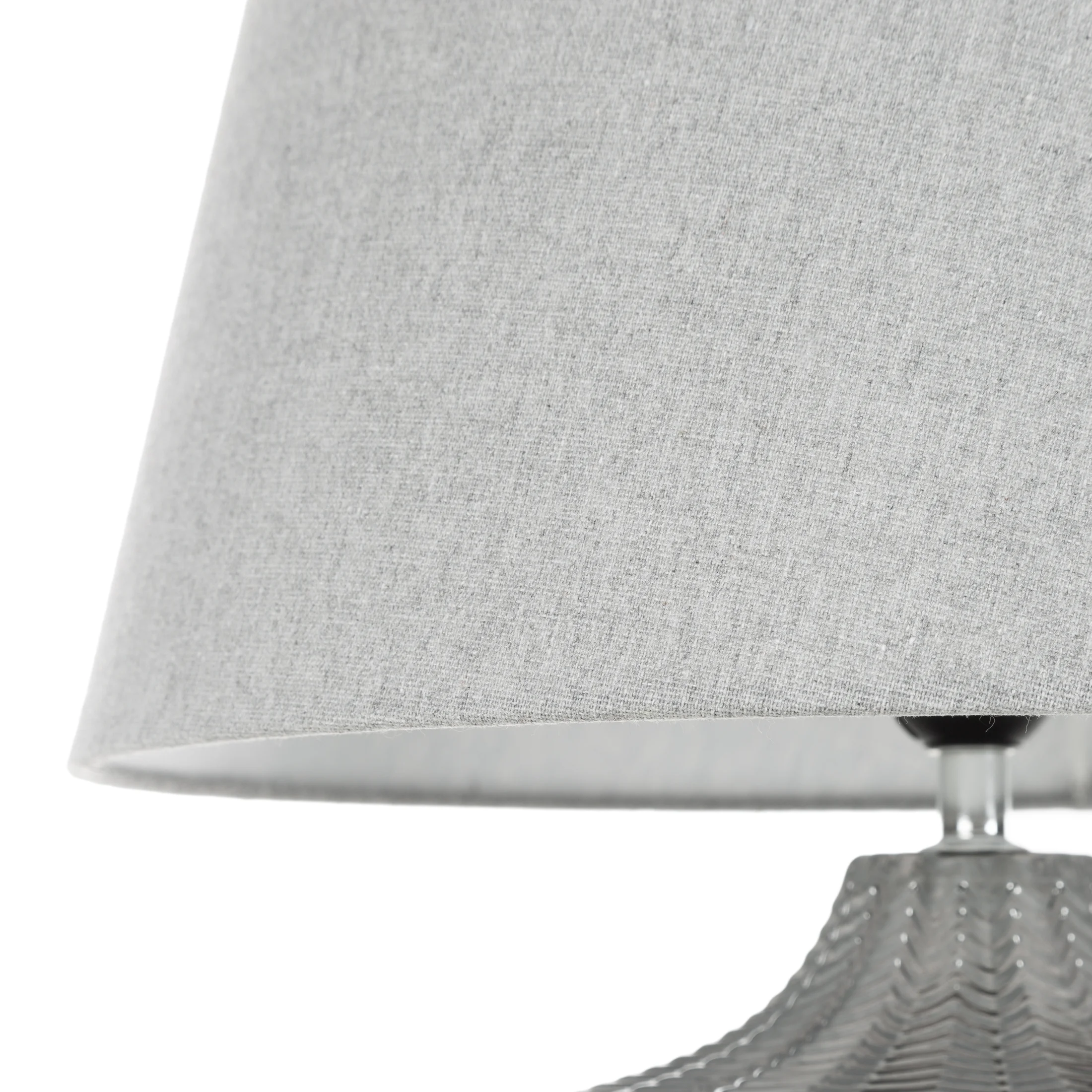 Lampa stalowa z wytłaczaną szklaną podstawą średnica 38x48 cm ADORE Eurofirany