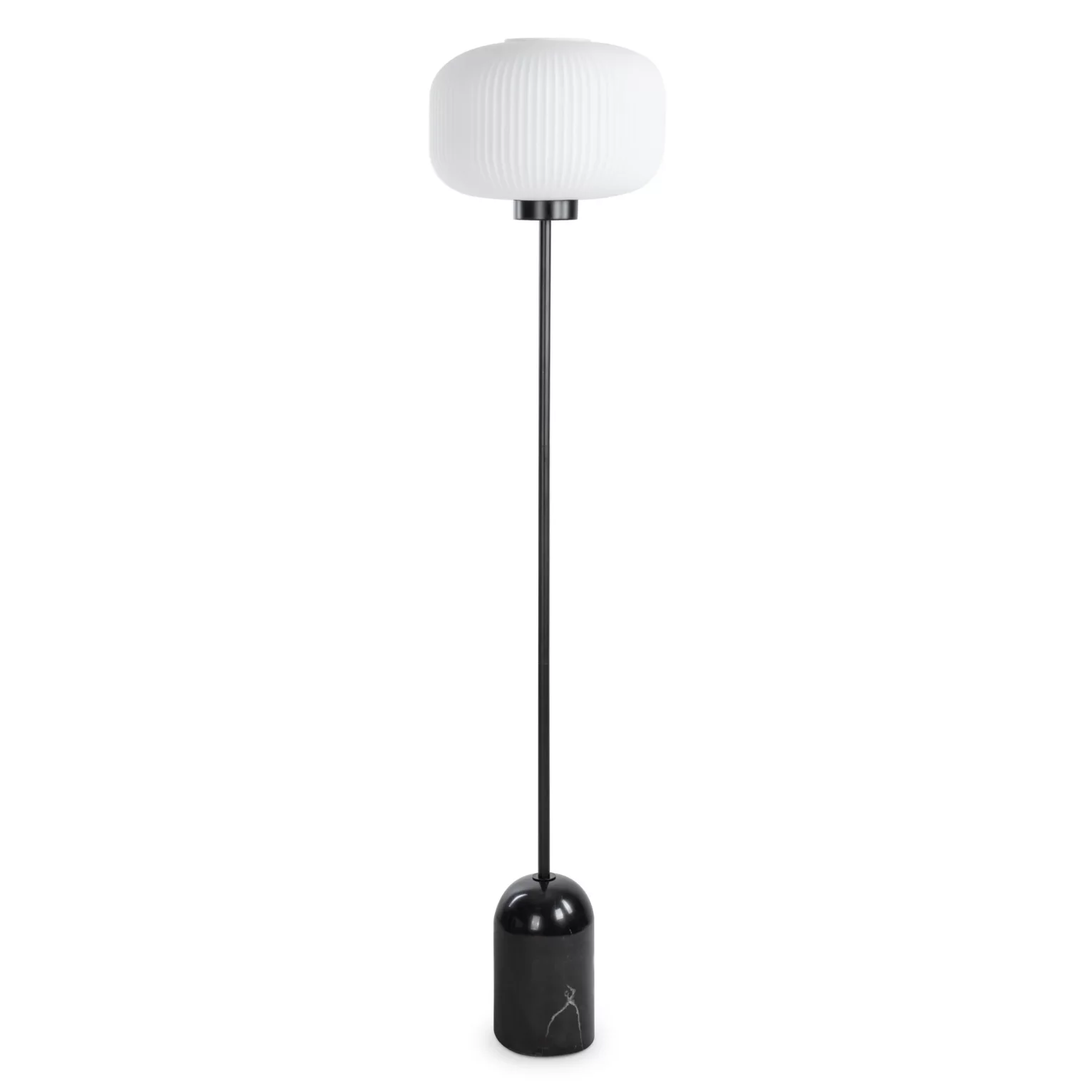 Lampa stojąca do pokoju czarno, biała LYLA o marmurkowej podstawie 36 x 155 cm LYLA Eurofirany