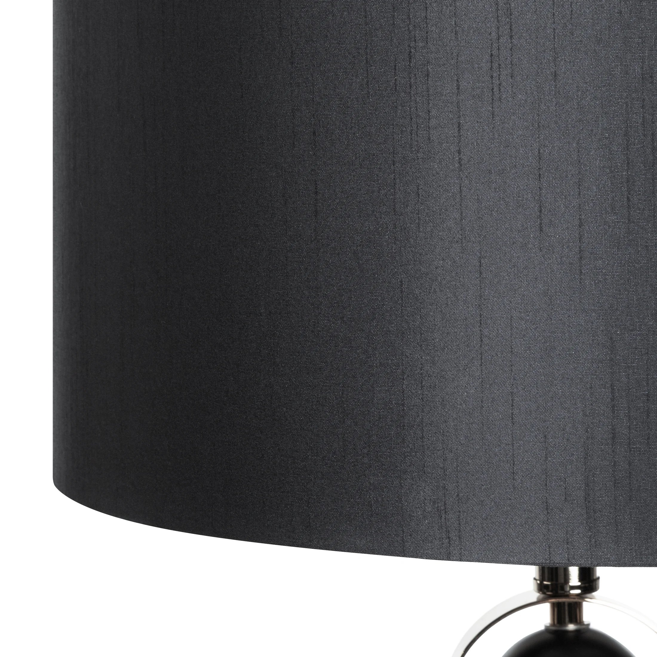 Lampa stojąca do salonu czarno, złota AMELIA z satynowym abażurem 41 x 153 cm AMELIA Eurofirany