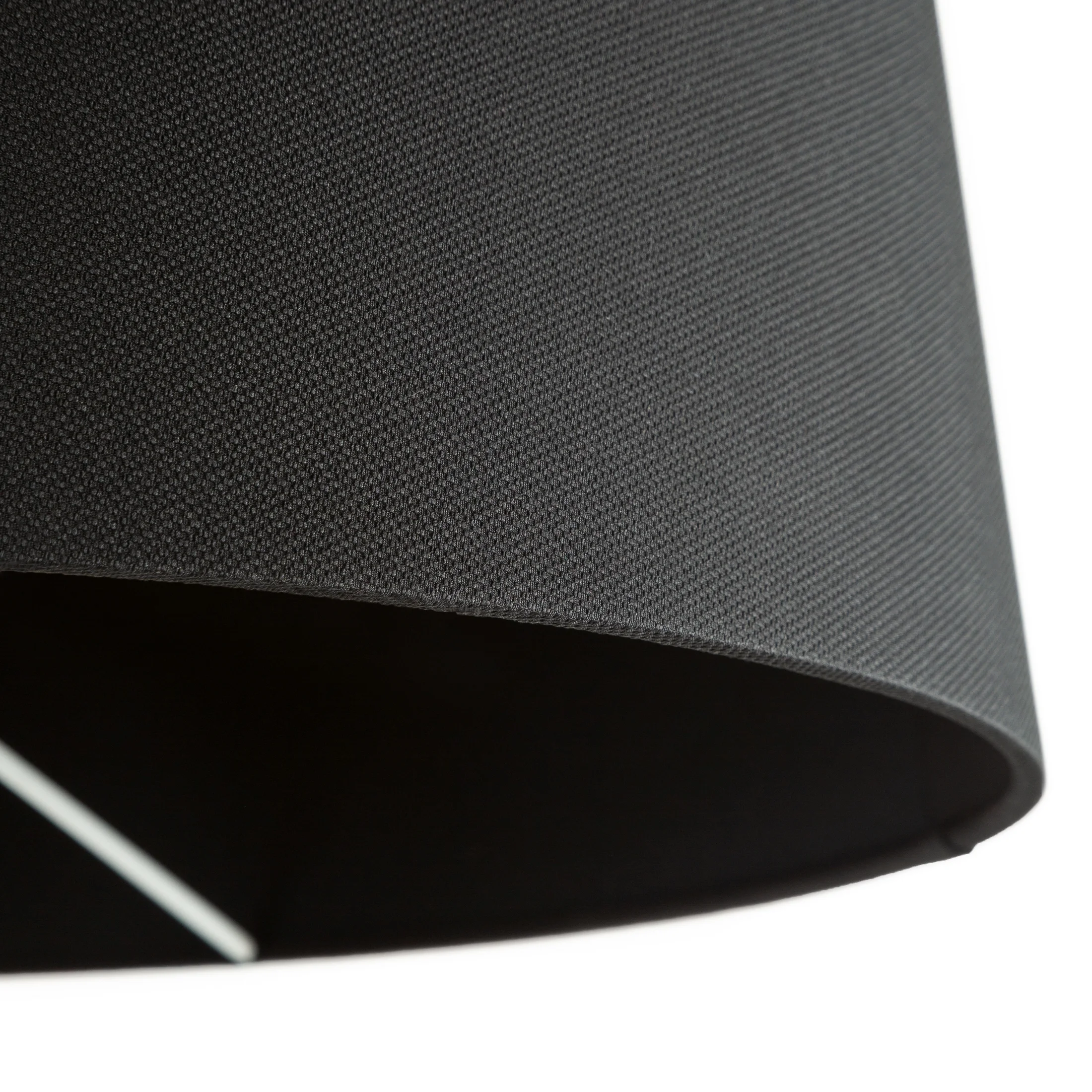 Lampa stojąca do pokoju czarno, złota SUZANA o designerskim kształcie z nowoczesnym abażurem Eurofirany
