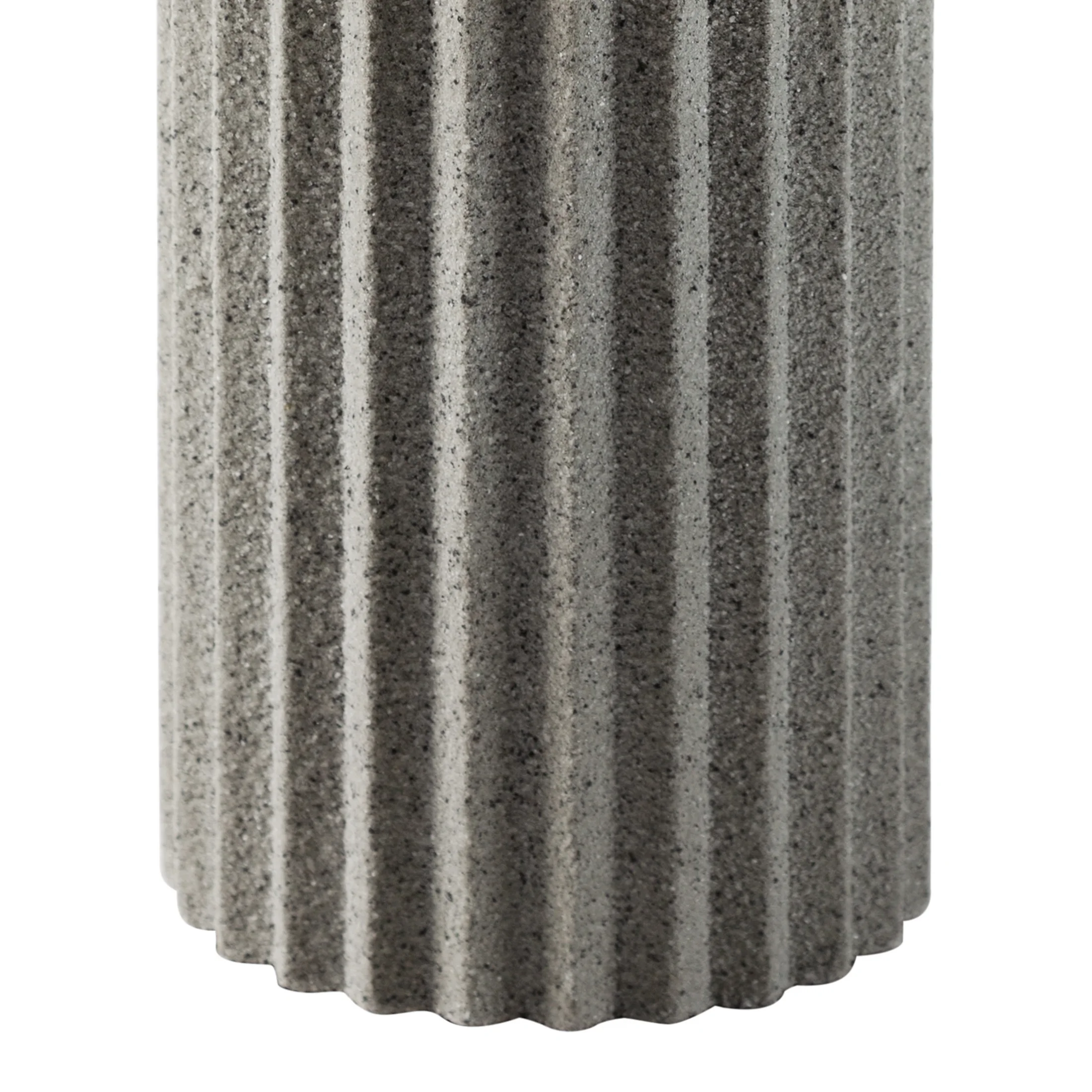 Lampa stołowa nocna biało, popielata na podstawie z betonu 16x40 cm ASPEN Eurofirany