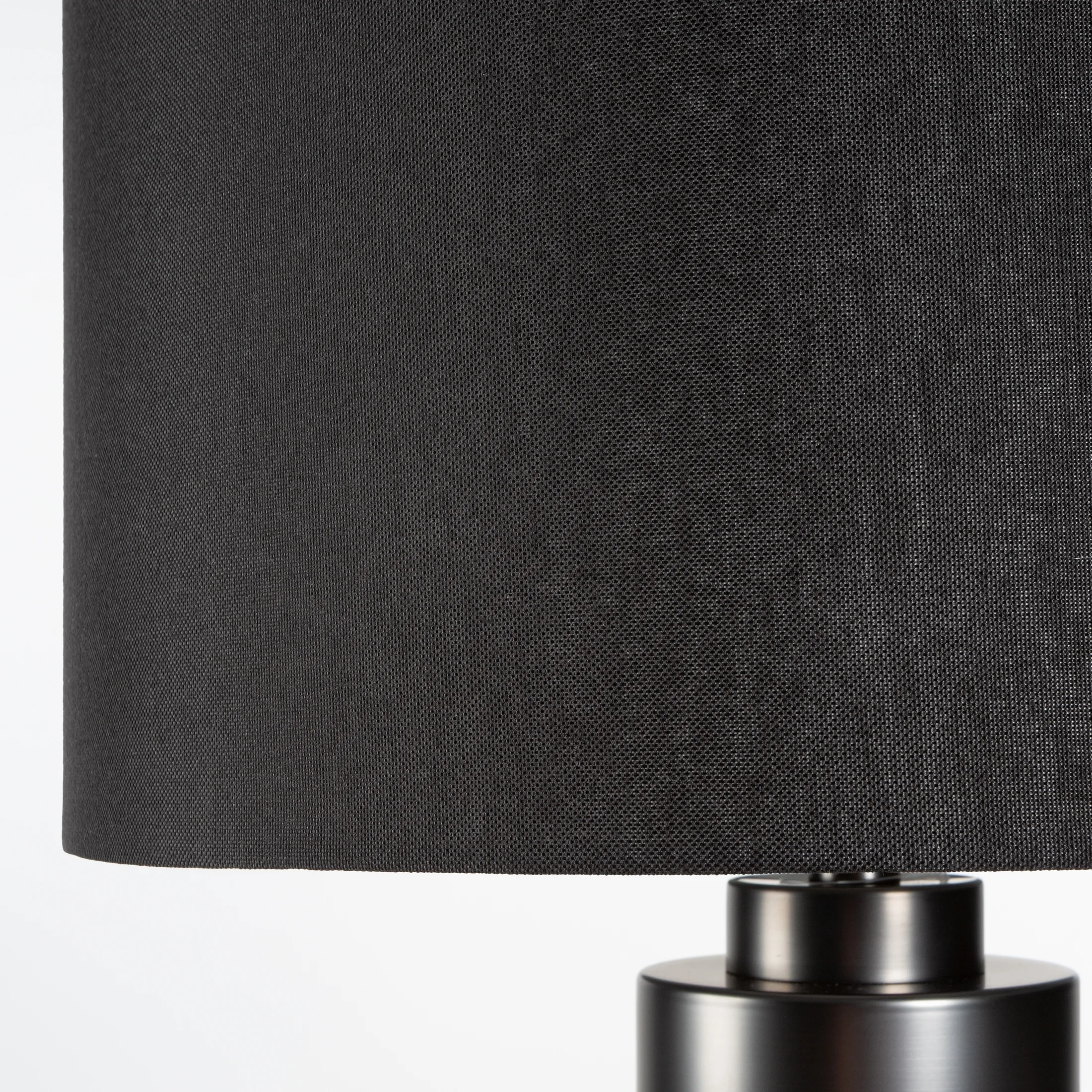 Lampa stołowa do pokoju czarna o prostej szklanej podstawie 40 x 74 cm Eurofirany