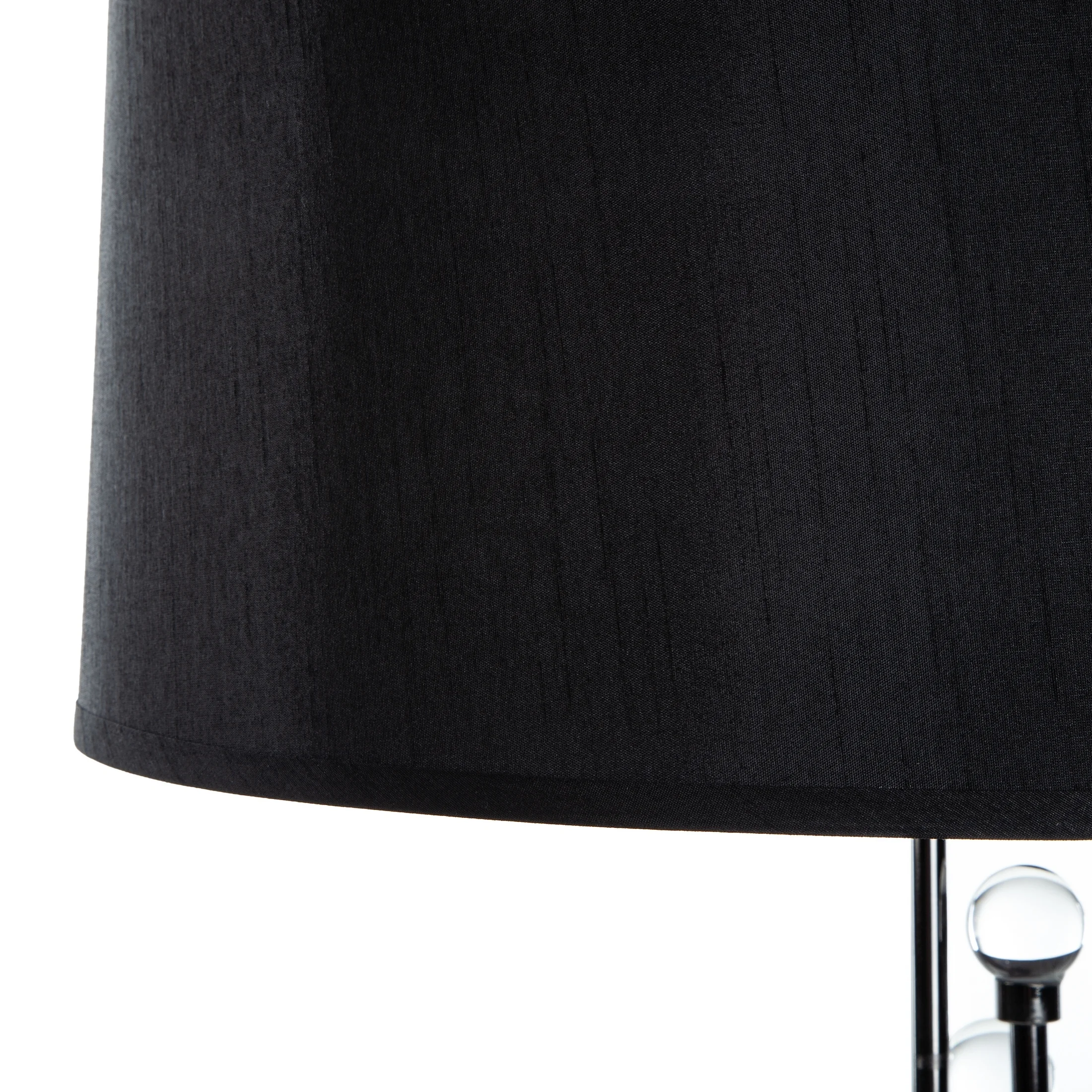 Lampa stołowa do pokoju czarna zdobiona kryształkami 38 x 75 cm ISLA Eurofirany
