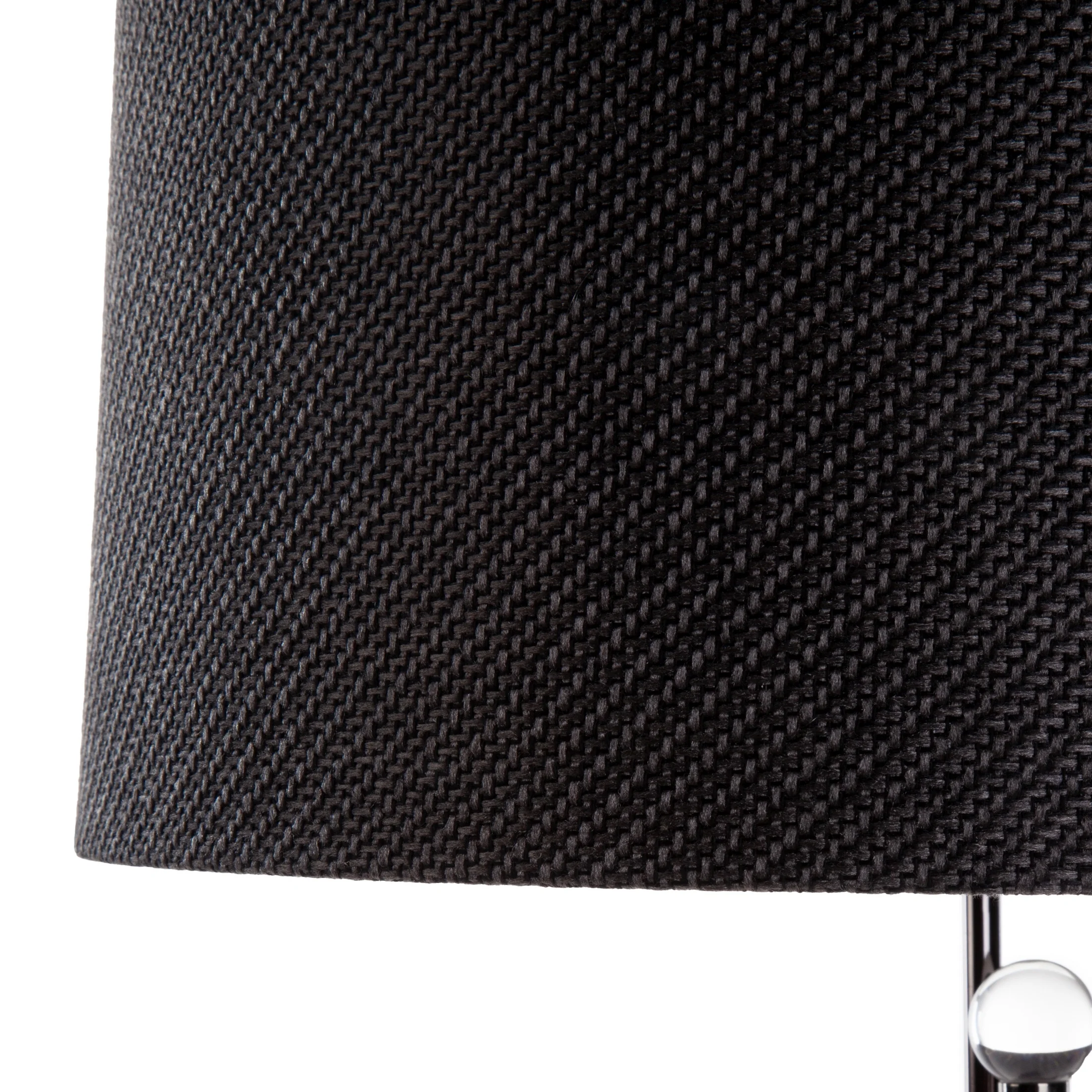 Lampa stołowa do pokoju grafitowa ISLA zdobiona kryształkami 38 x 75 cm Eurofirany