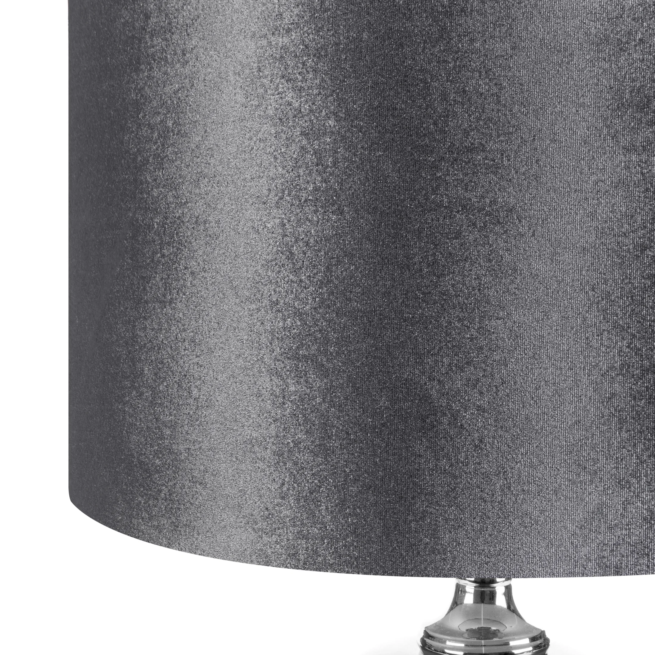 Lampa stołowa KELSI z transparentnego szkła z błyszczącym welwetowym abażurem