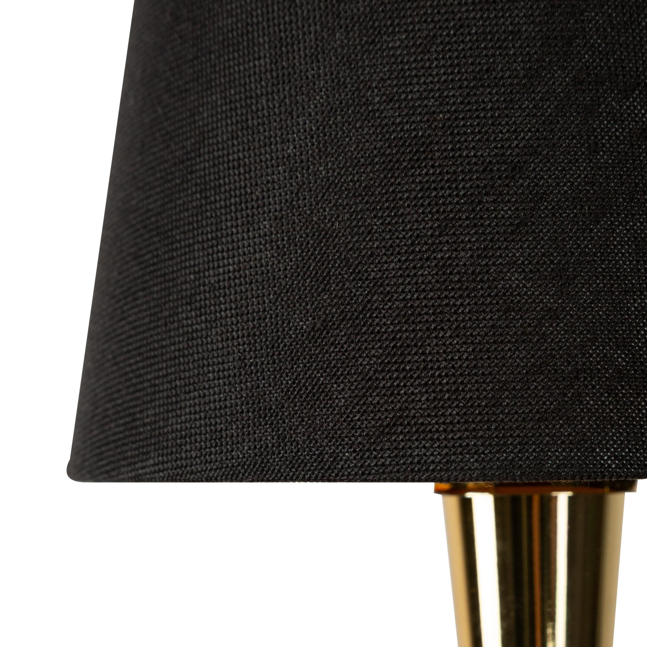 Lampa stołowa kolor czarno-złoty z marmurową podstawą i dwoma abażurami 23x82 cm - SAMANTA Eurofirany