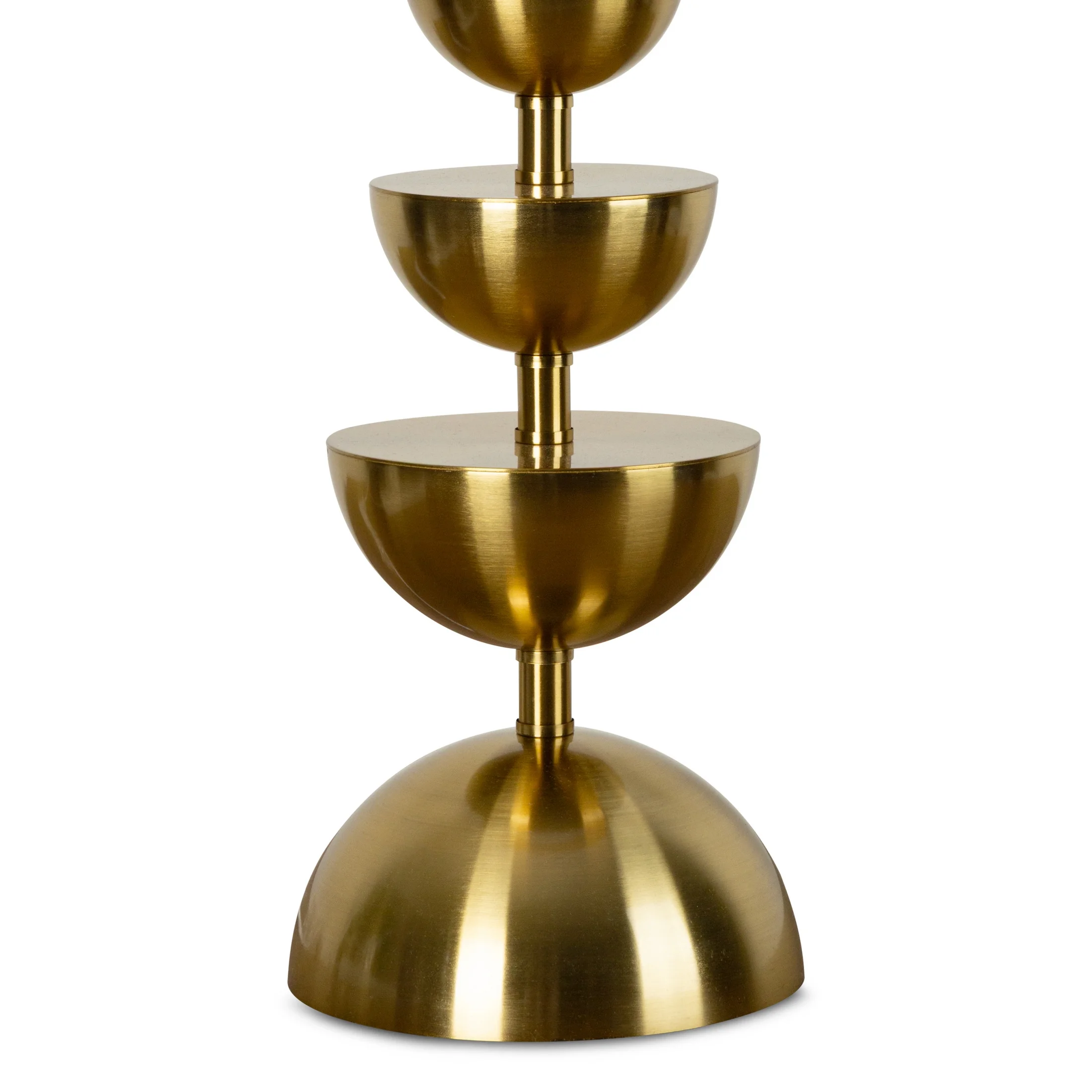 Lampa stołowa kremowo-złota z dekoracyjną metalową podstawą 46x80 cm - LENA Eurofirany