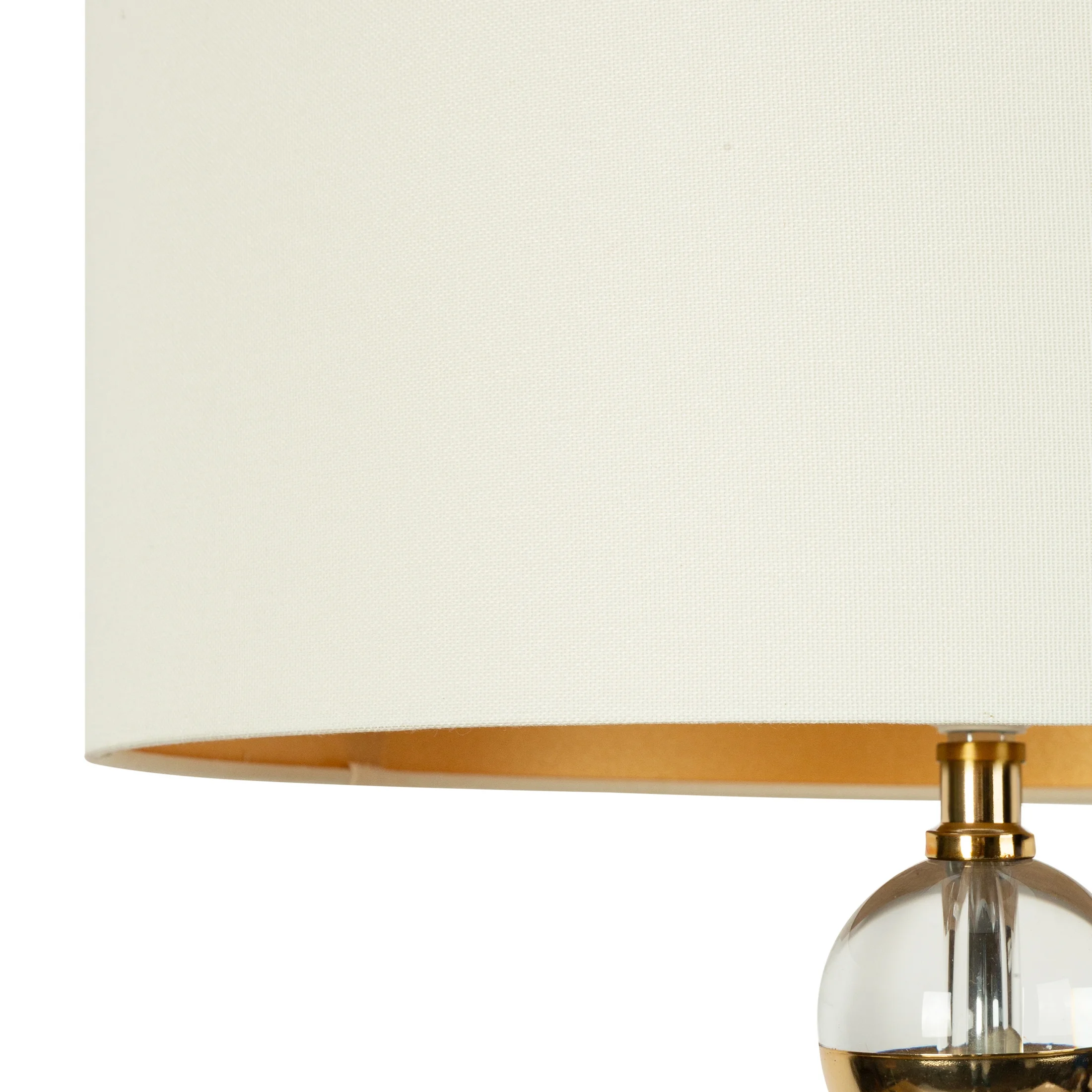 Lampa stołowa złoto-kremowa zdobiona szklanymi kulami średnica 36x66 cm ALISON Eurofirany
