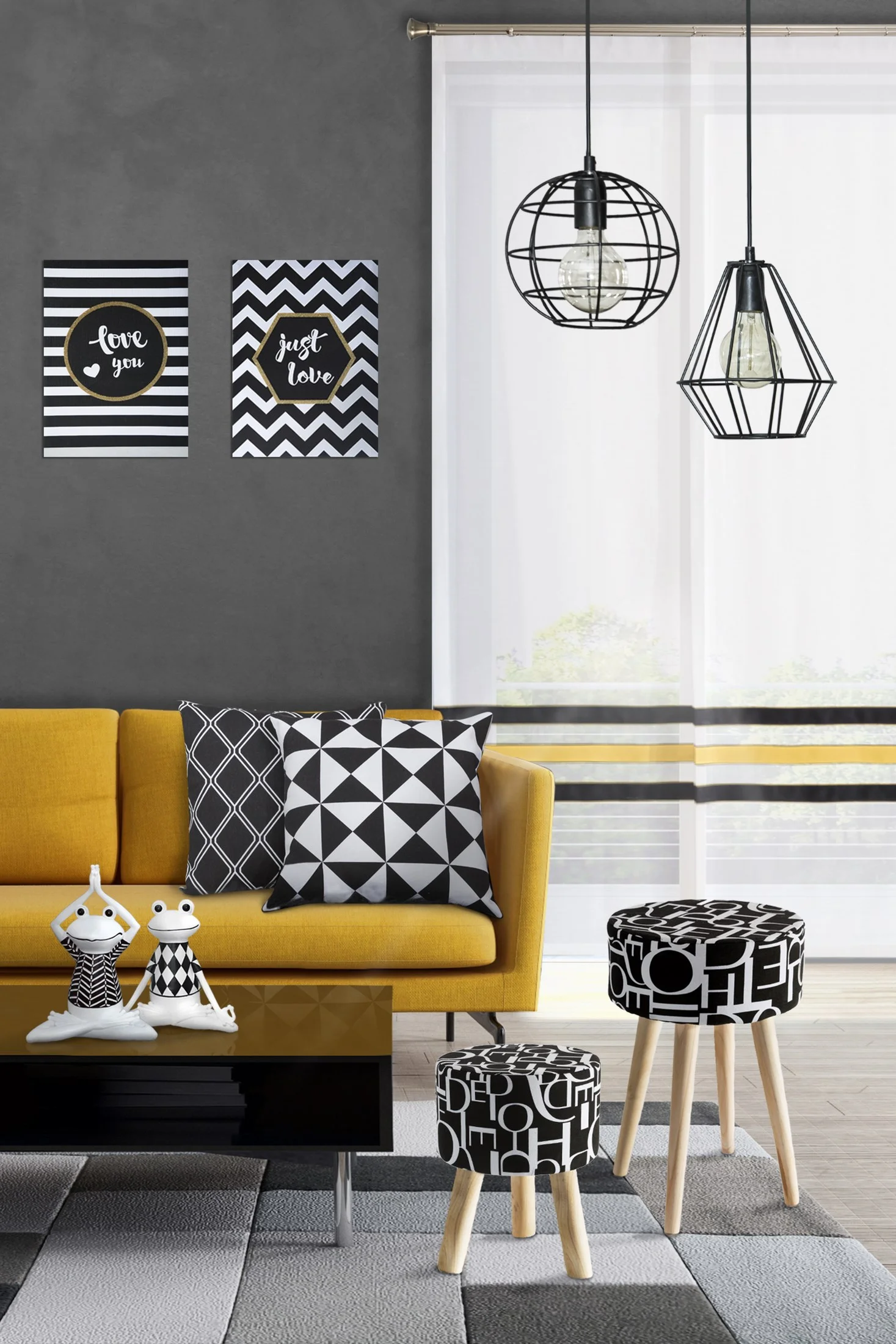 Lampa wisząca LISA czarna loftowa w stylu industrialnym Eurofirany