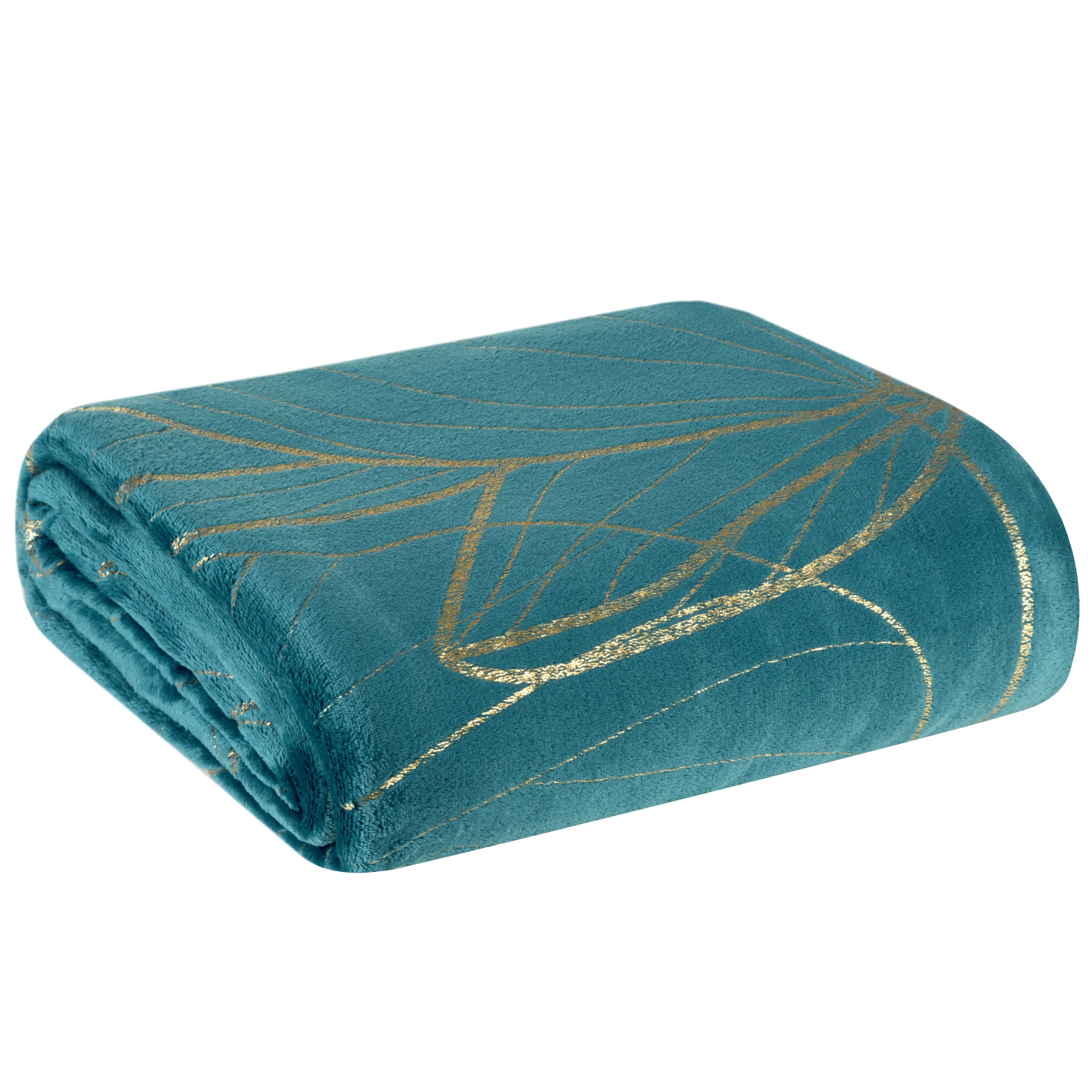 Koc z mikroflano LOTOS 7 z kwiatowym wzorem Limited Collection Eurofirany