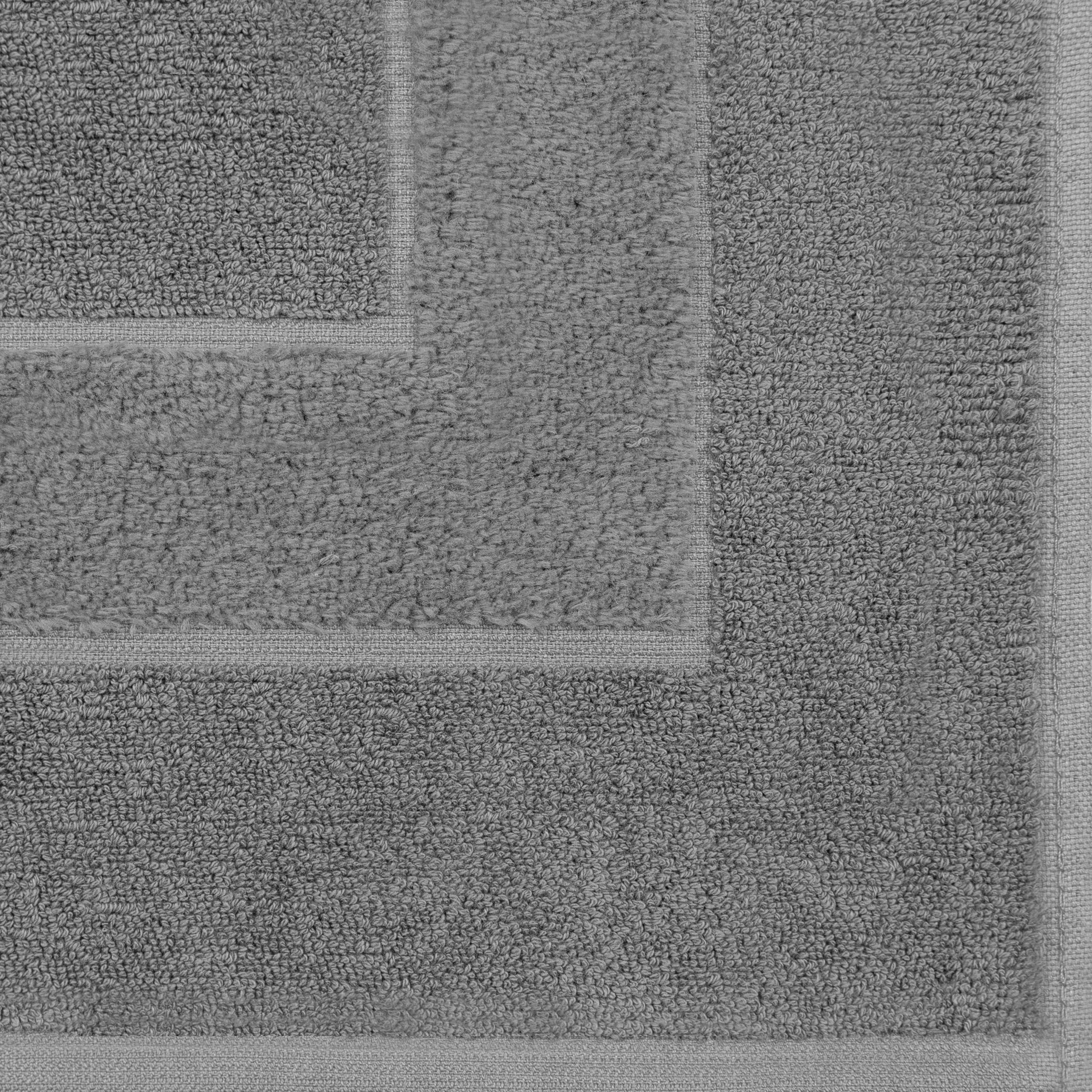 LUCY STALOWY DYWAN ŁAZIENKOWY FROTE Z WELUROWĄ BORDIURĄ 60X90 cm