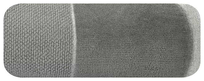 Ręcznik kąpielowy 50x90 cm bawełniany kolor stalowy z bordiurą z weluru 500 g/m2 LUCY Eurofirany