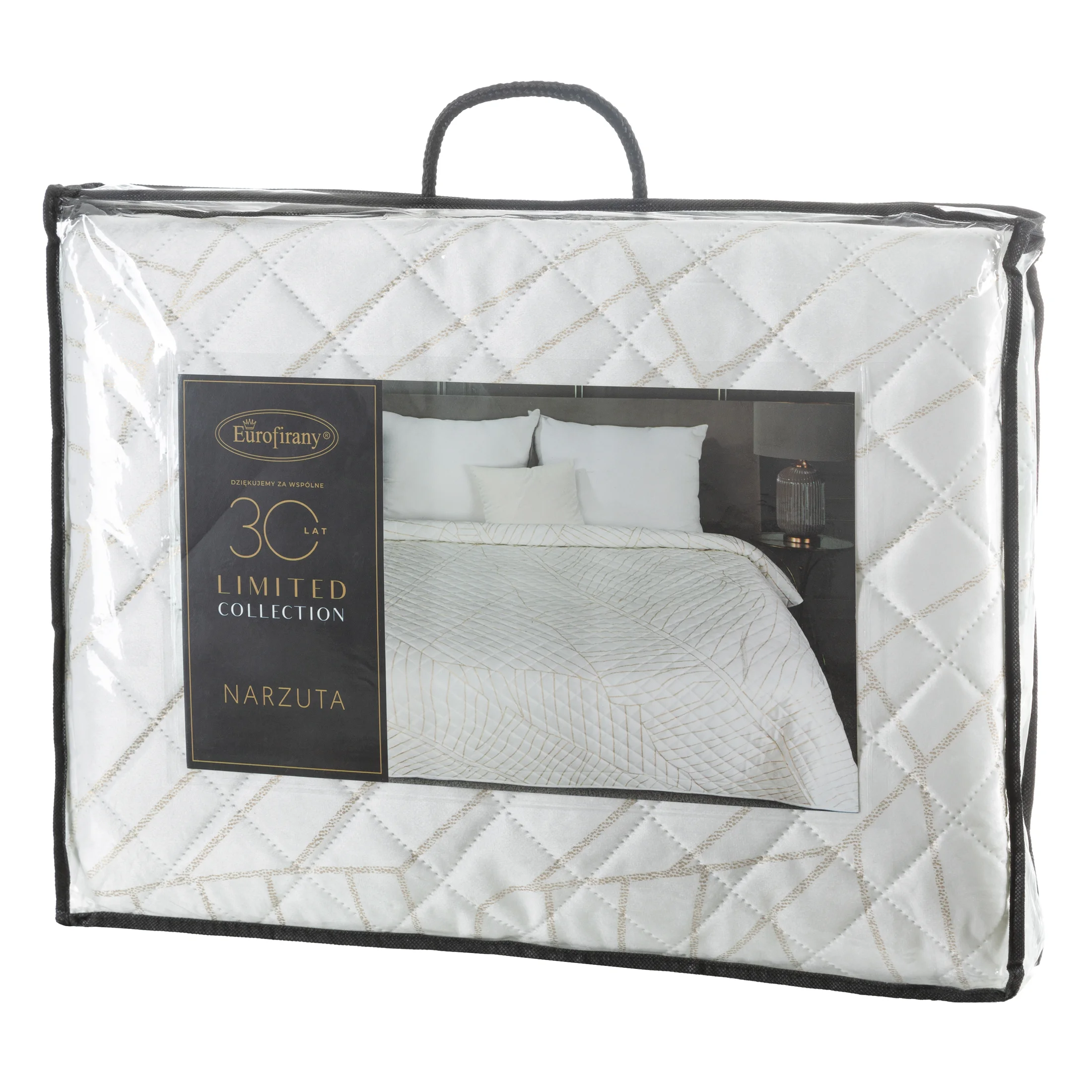 Narzuta LUNA 2 pikowana metodą hot press z welwetu Limited Collection Eurofirany