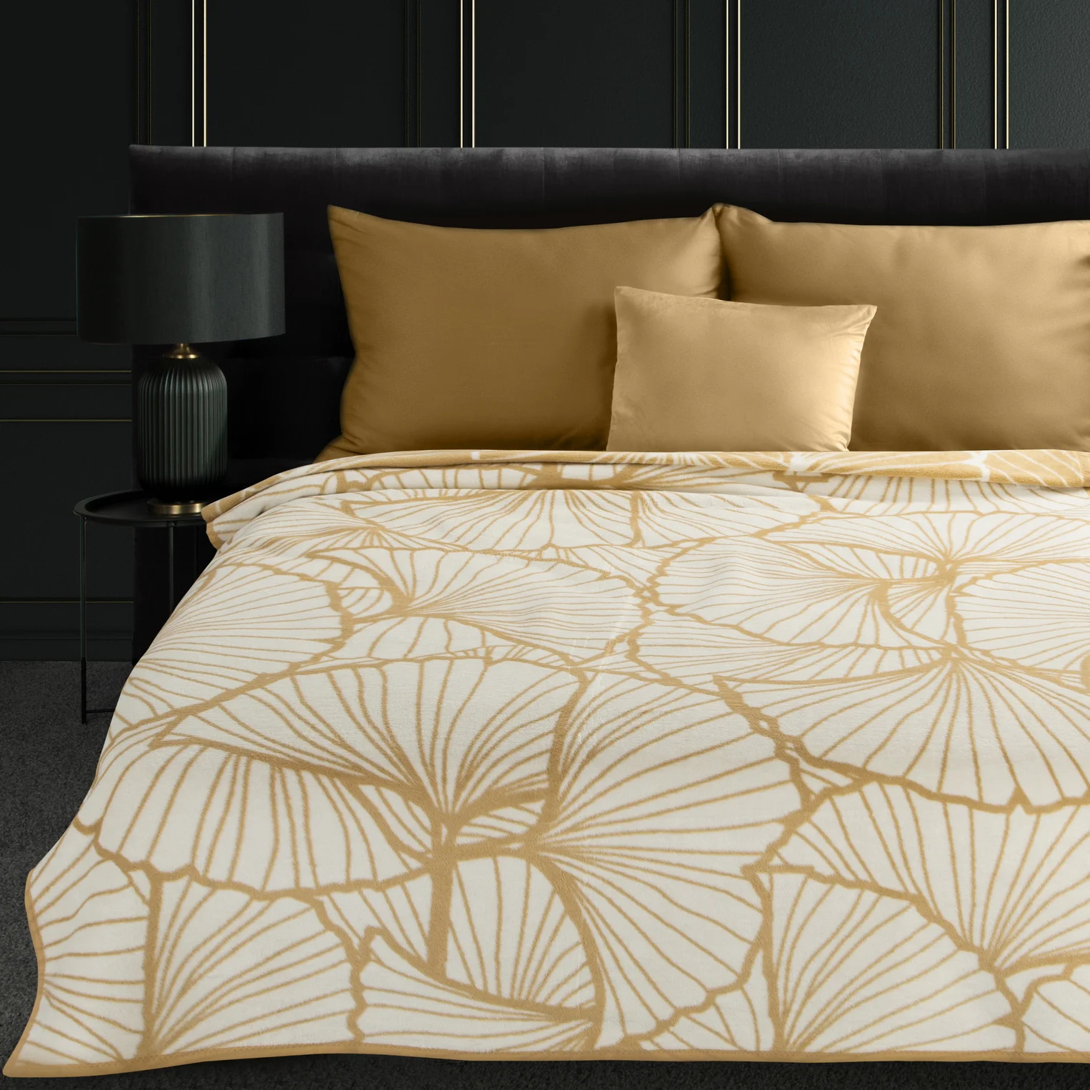 Koc LUNA 3 z mikroflano z wzorem botanicznym Limited Collection Eurofirany