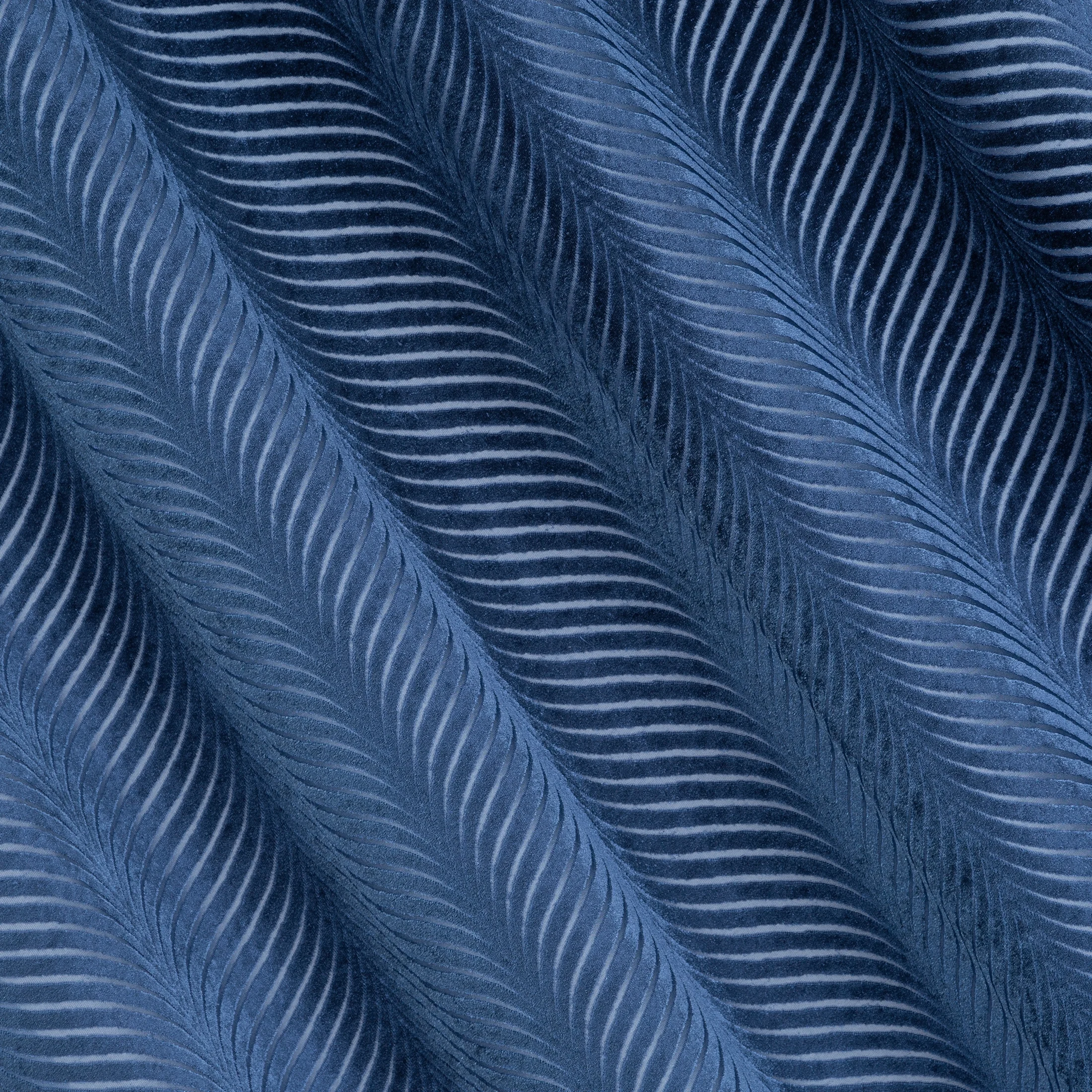 Zasłona granatowa z błyszczącego strukturalnego welwetu 140x250 cm przelotka LUSSI Eurofirany