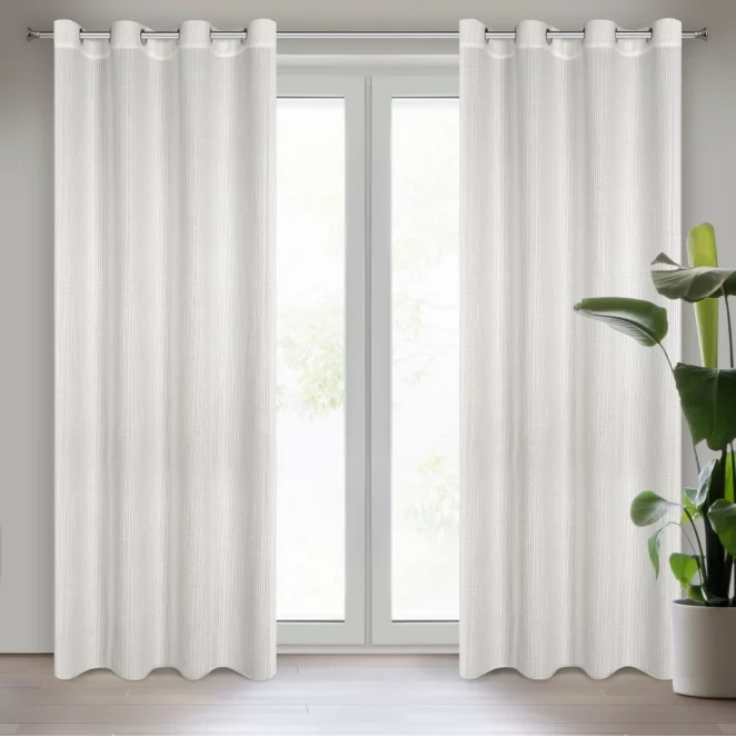 Zasłona biała w stylu eko 140x250 cm przelotka MADISON Eurofirany