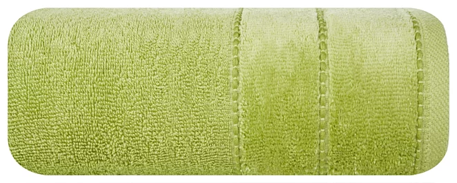 Ręcznik do rąk 30x50 cm bawełniany kolor oliwkowy z welwetową bordiurą 500 g/m2 MARI Eurofirany
